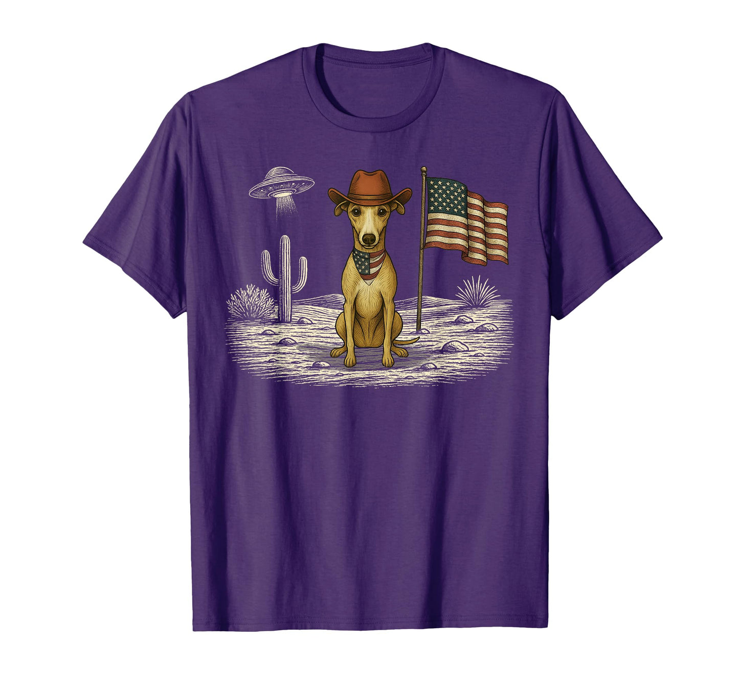 Whippet 4th of July US American Flag Dog Patriotic Men Women Kids T-Shirt