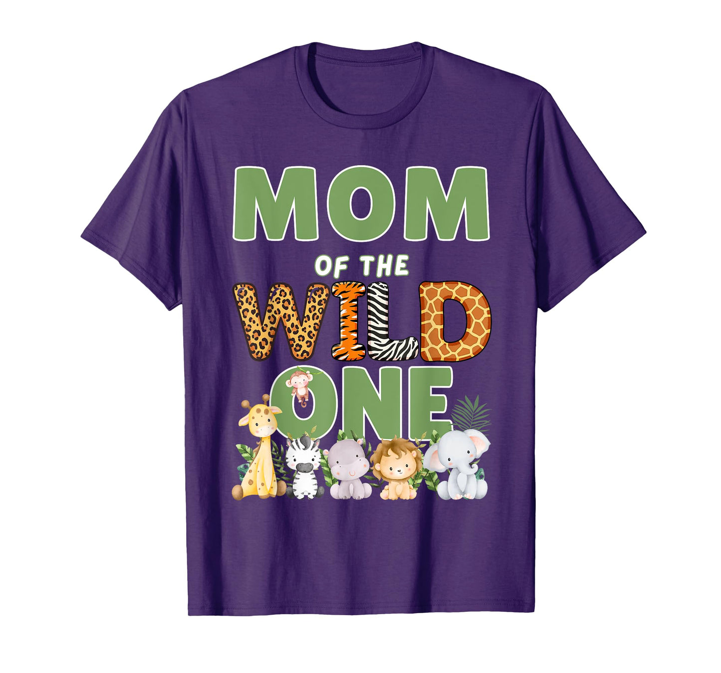 Mom Of The Wild One 1st Birthday Safari Family Matching T-Shirt