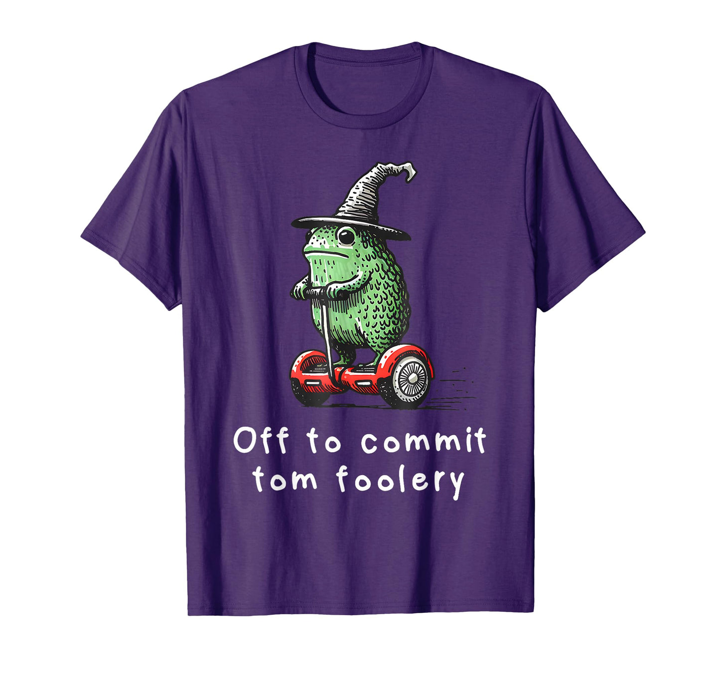 Whimsical Frog Wizard Off to Commit Tom Foolery Frog Meme T-Shirt