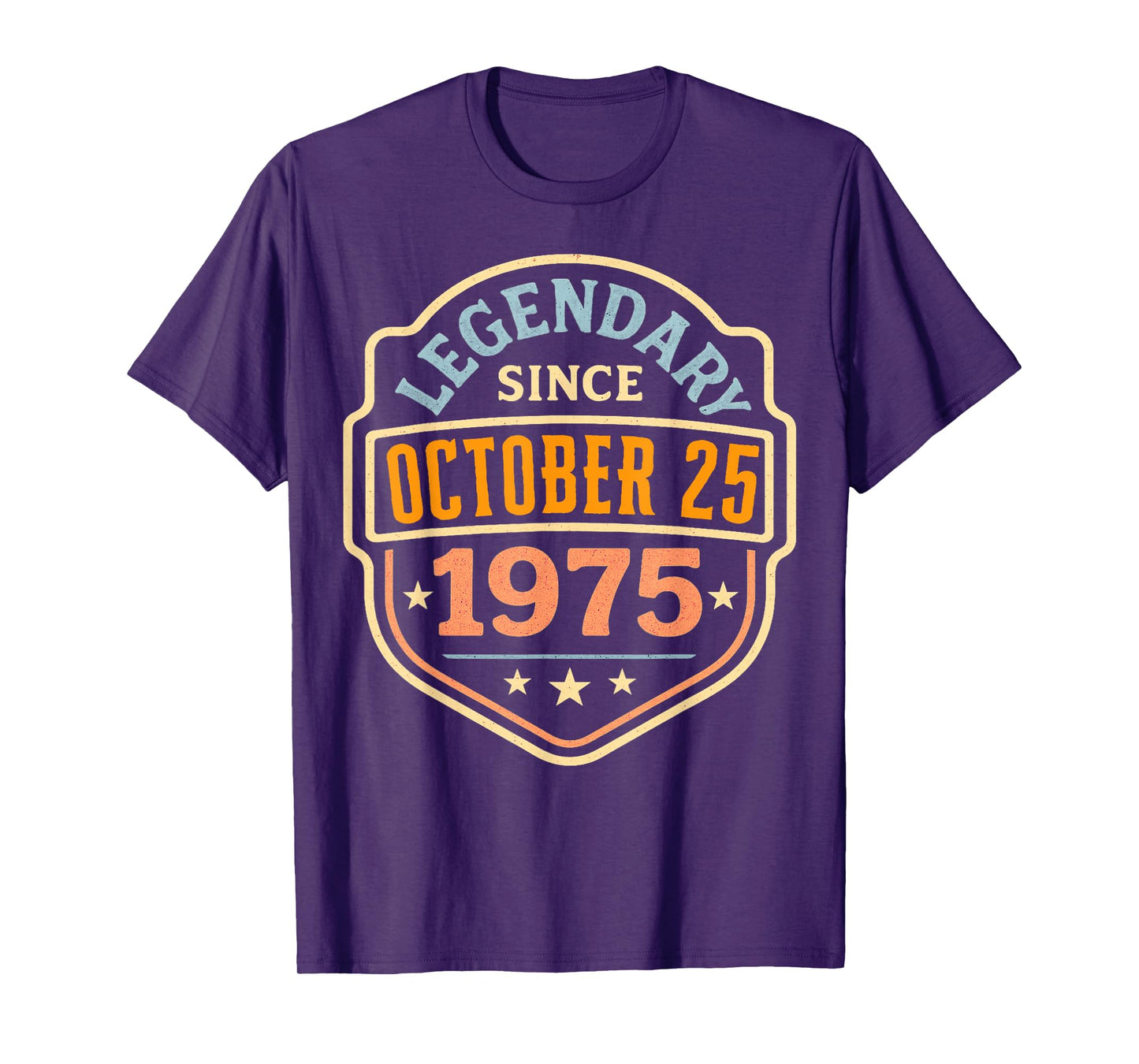 October 1975 Legendary Since October 25 Vintage Birthday T-Shirt