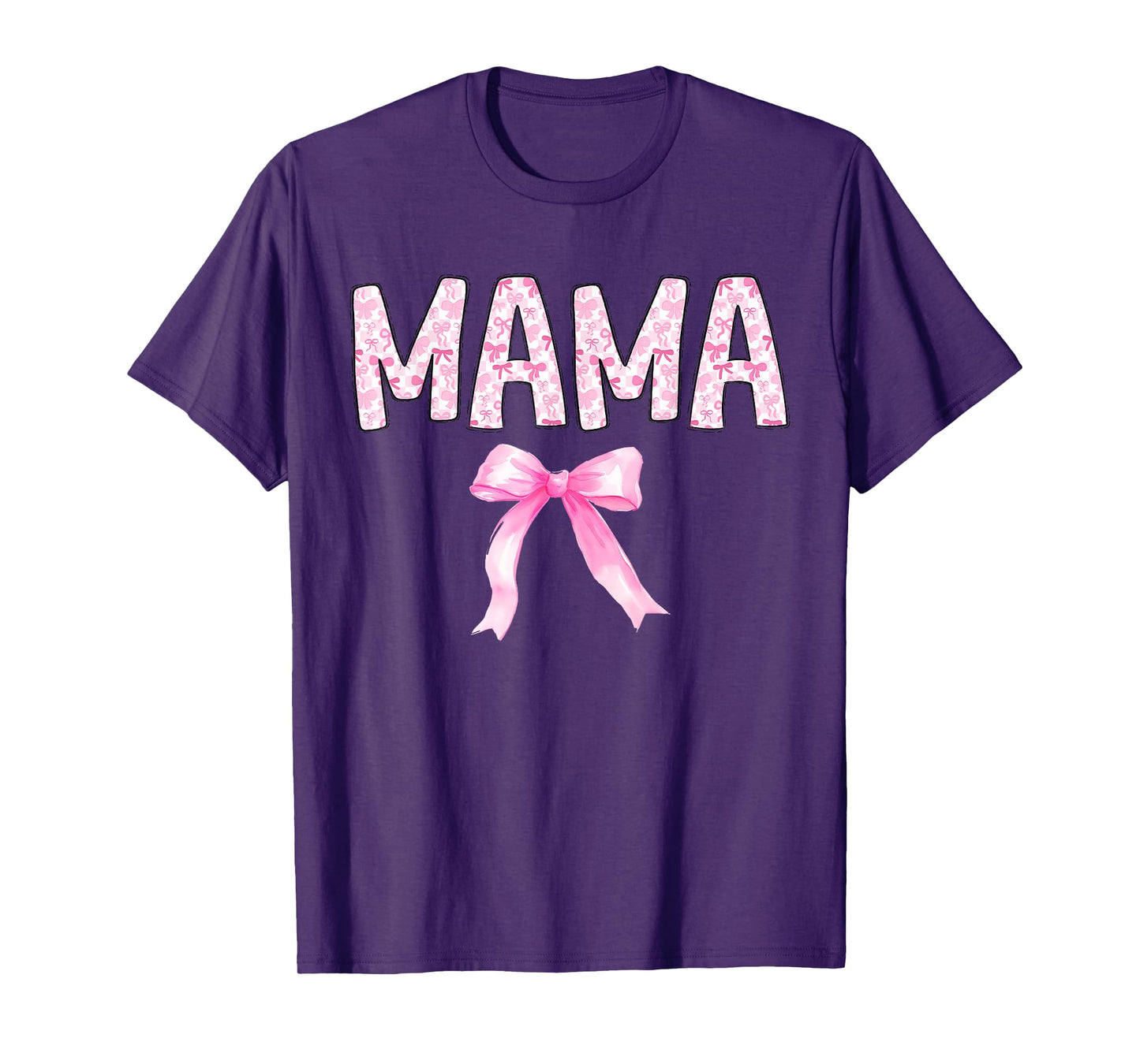 Mama Birthday Squad Matching Coquette Bow Family Party T-Shirt
