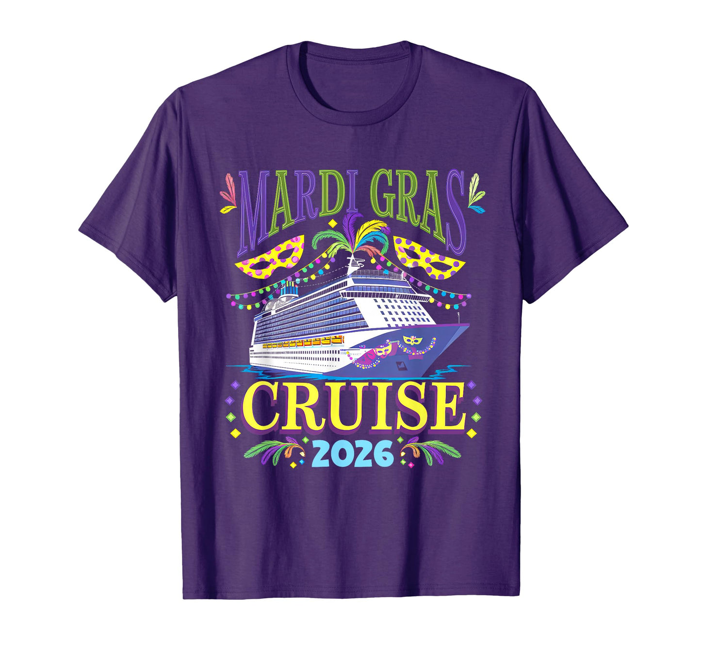 Mardi Gras Cruise 2026 Ship Family Matching Trip New Orleans T-Shirt