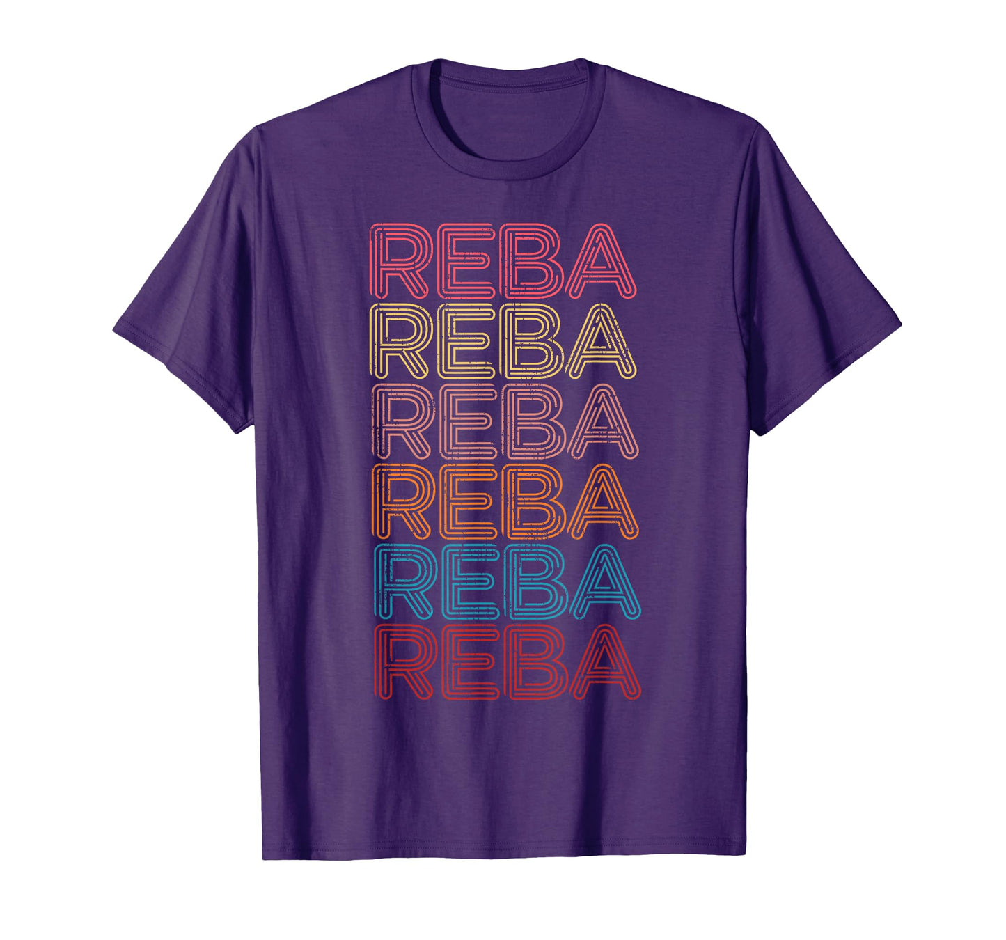 Vintage Reba Name Retro Style 70s 80s First For Men Women T-Shirt