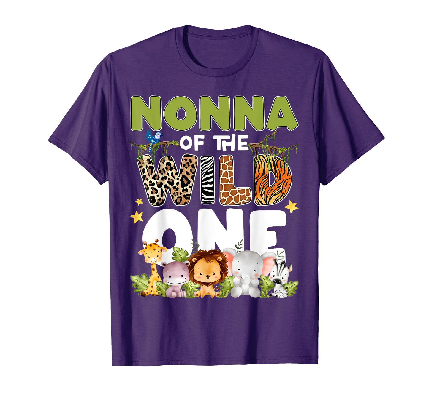 Nonna Of The Wild One 1st Birthday Safari Family Matching T-Shirt