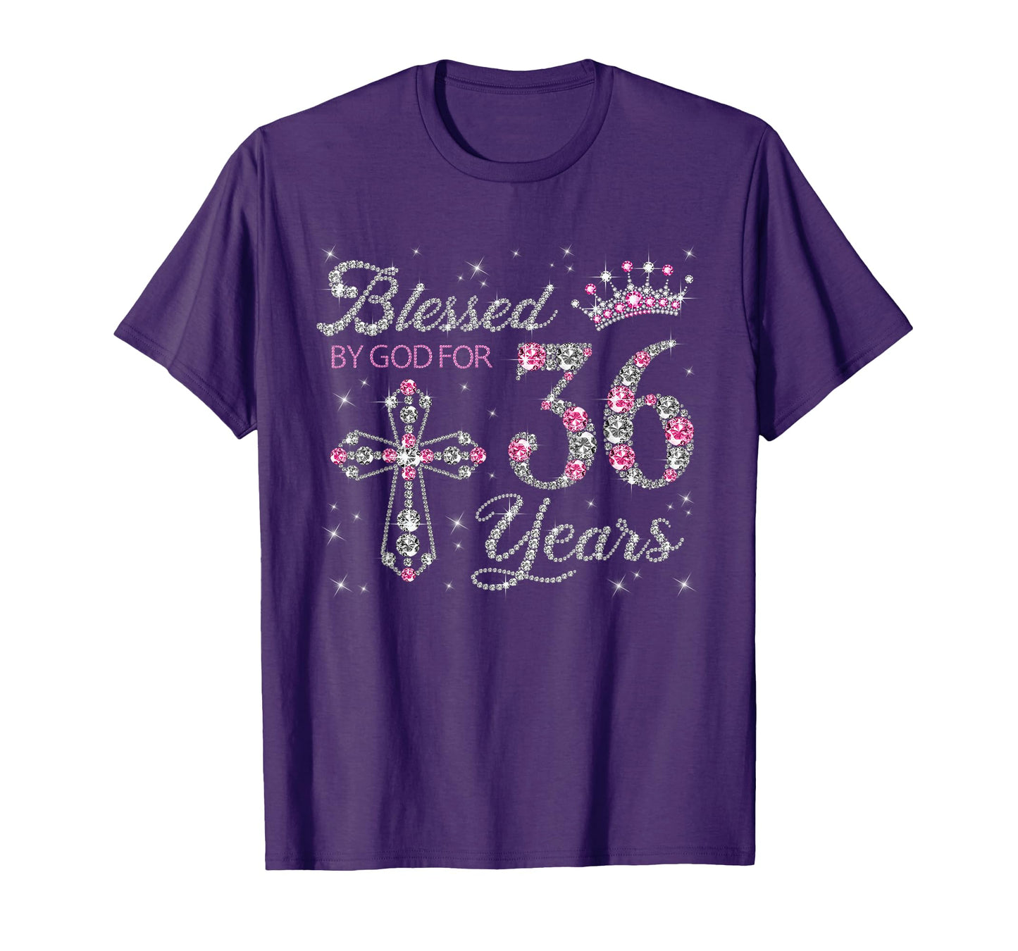 Blessed by God For 36 Years Old 36th Birthday Gift For Women T-Shirt