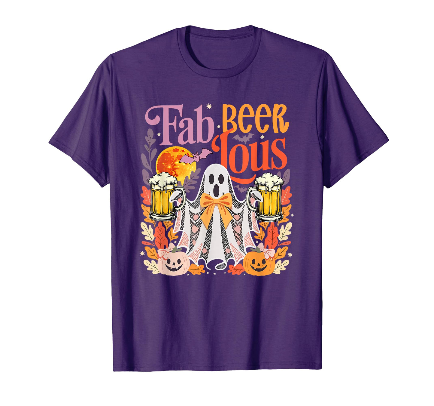 Funny Joke Fabulous Halloween Boo Ghost Drinking Beer Lover T-Shirt