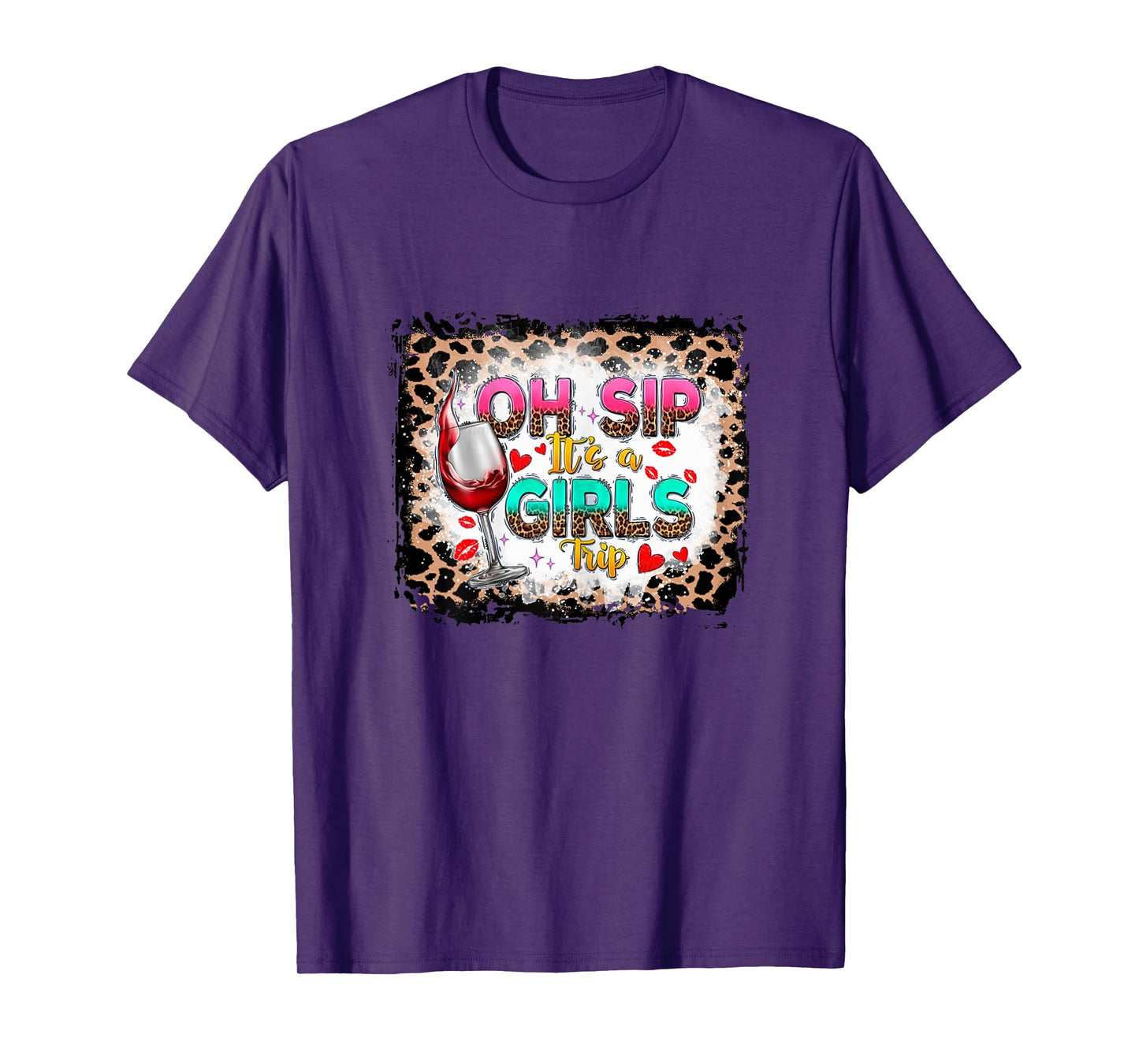 Oh Sip It's A Girls Trip shirts, Girls Trip Funny Leopard T-Shirt