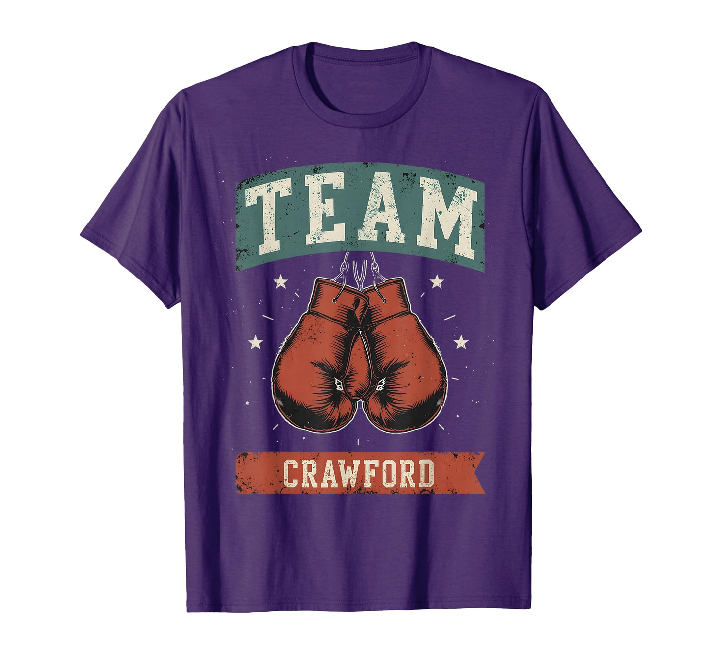 Crawford Last Name Retro Family Name Crawford Boxing for Men T-Shirt