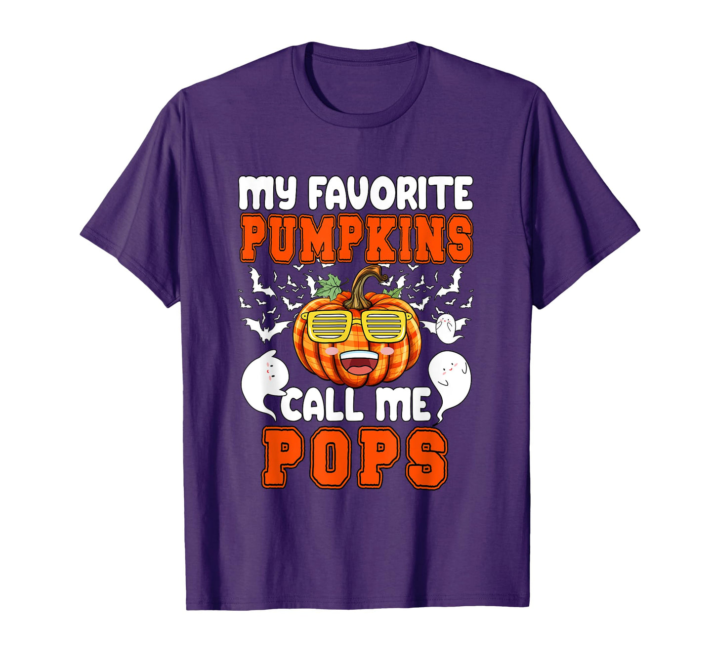 My Favorite Pumpkin Call Me Pops Halloween Family Lover T-Shirt