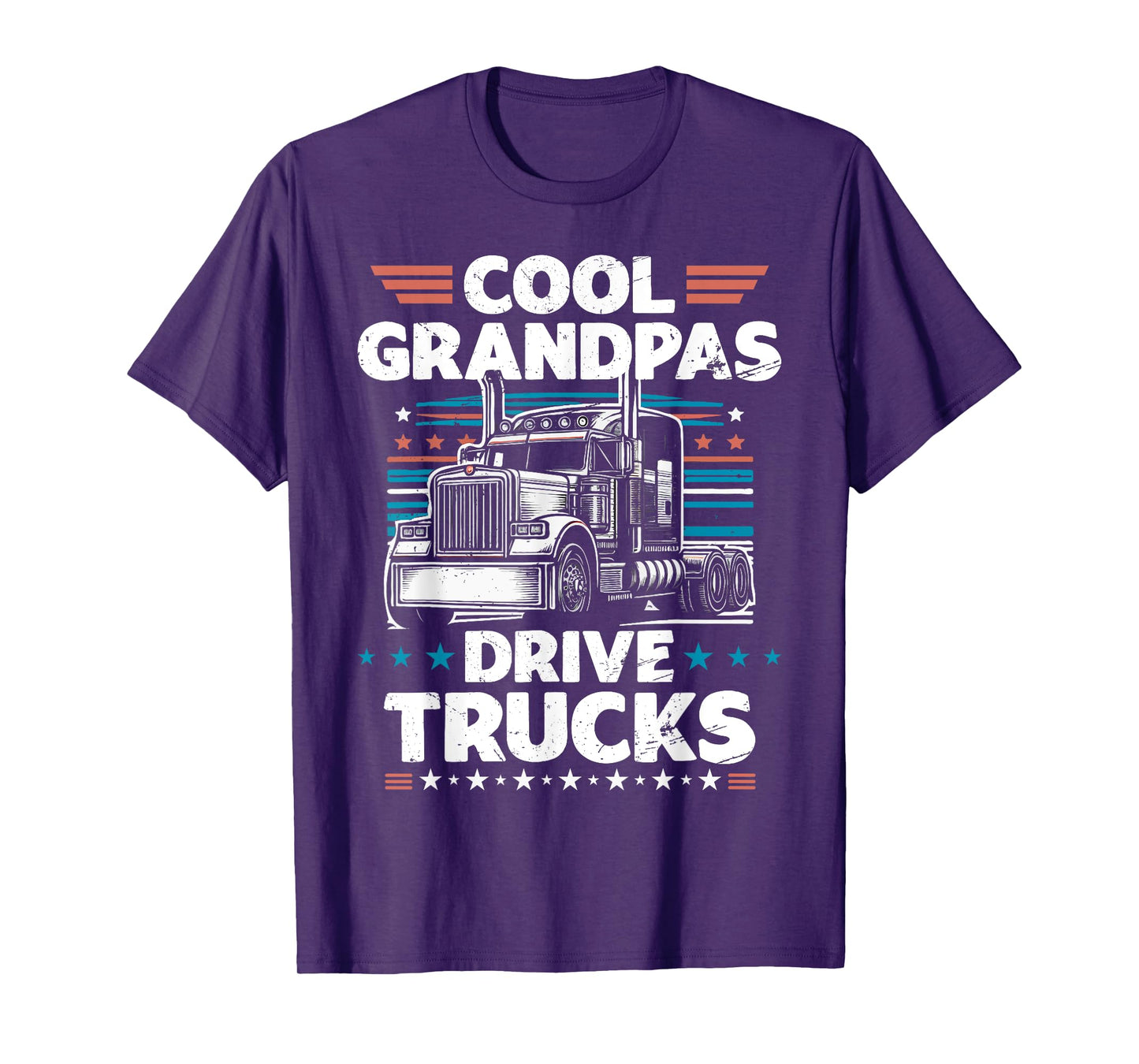 Cool Grandpas Drive Trucks Fun Trucker Grandpa Truck Driver T-Shirt