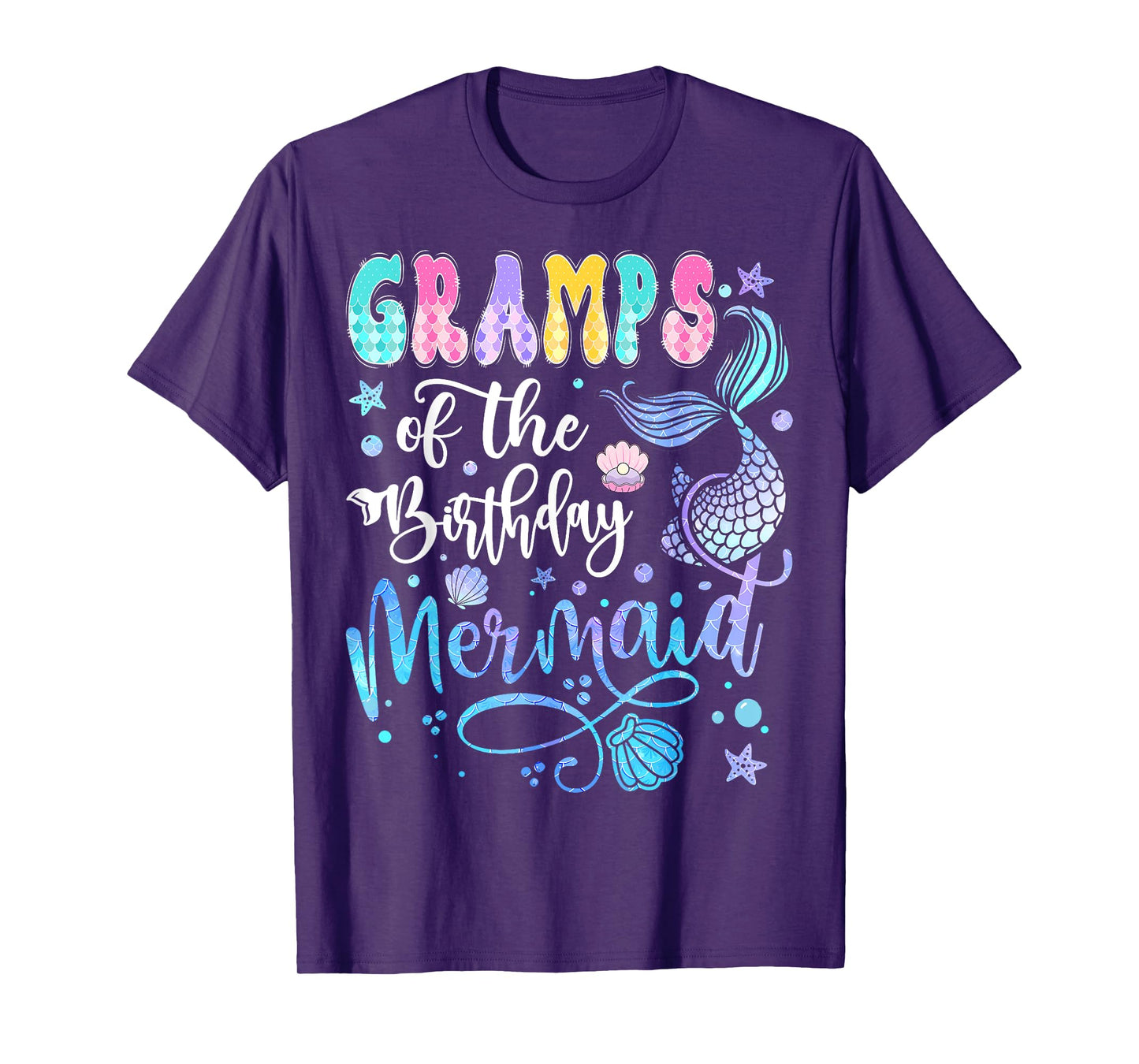 Gramps Of The Birthday Mermaid Bday Girl Party T-Shirt