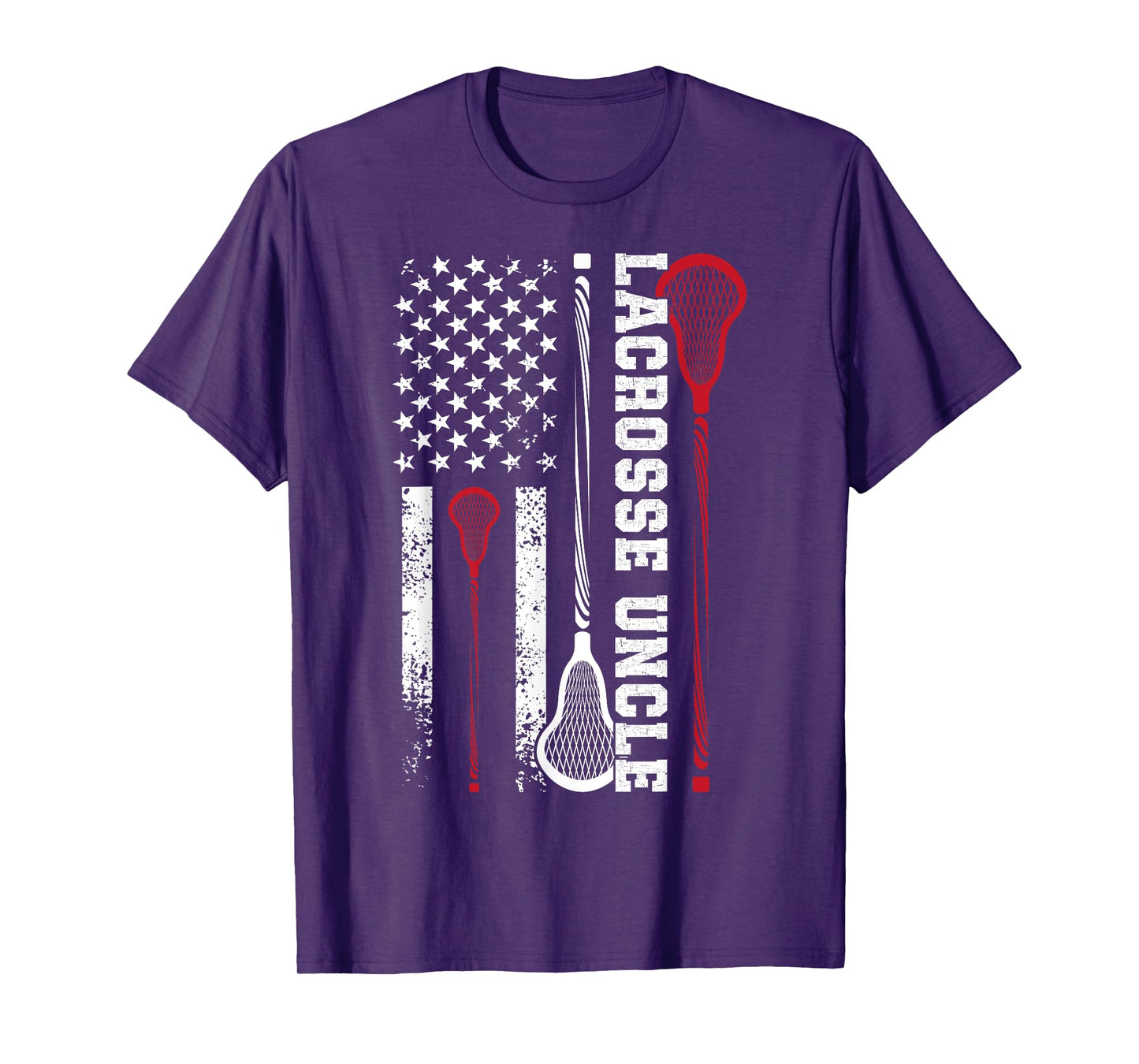 Lacrosse Uncle US Flag Uncle Of A Lacrosse Player Uncle T-Shirt