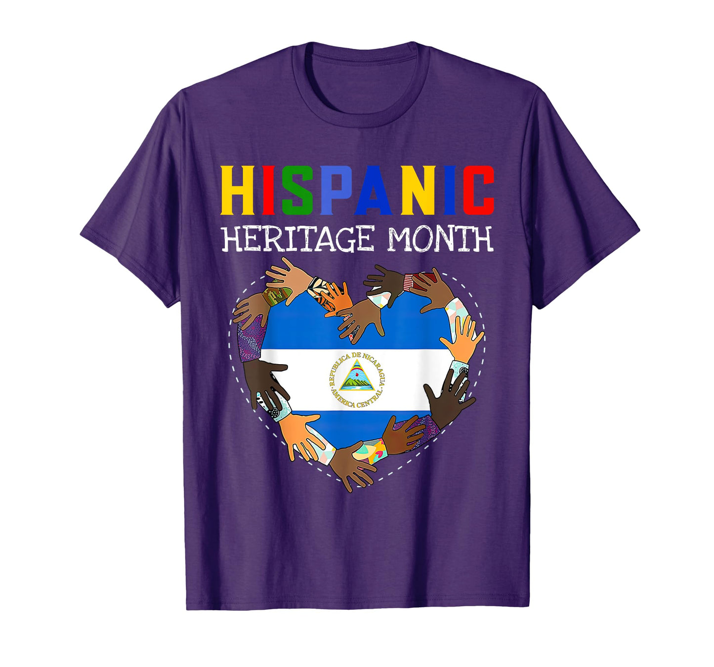 Hispanic Heritage Month Nicaragua Kids Boys Girls T-Shirt