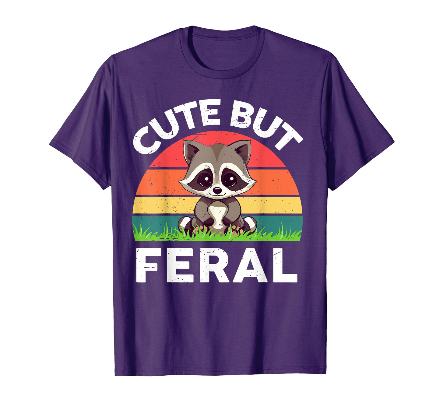 Raccoon Cute But Feral Toddler Boy Funny Raccoon Meme T-Shirt