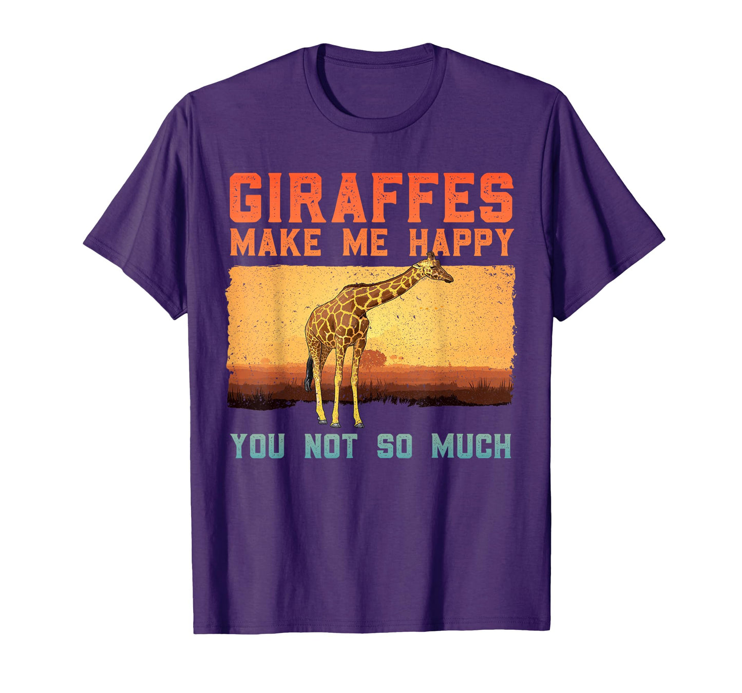 Cute Giraffe Design For Men Women Adult Safari Giraffe Lover T-Shirt