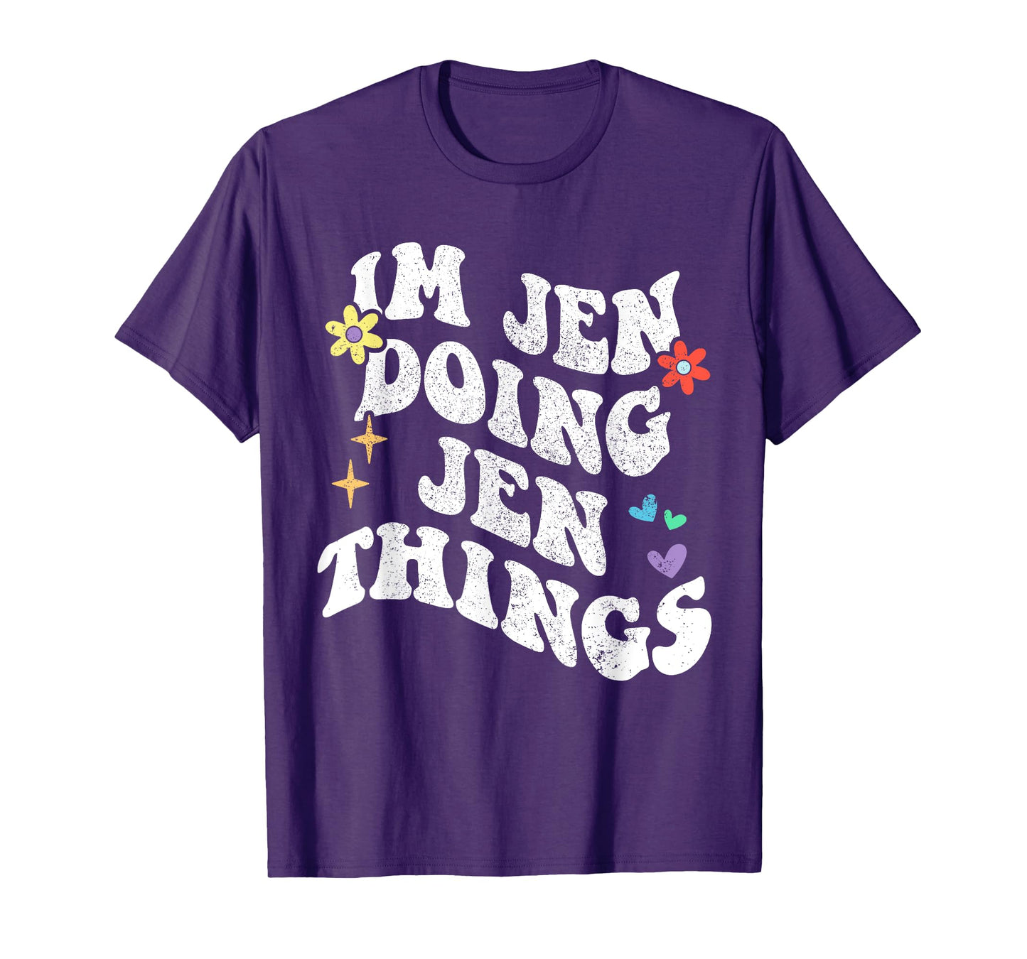 Retro Groovy Im Jen Doing Jen Things Funny Mother's Day T-Shirt