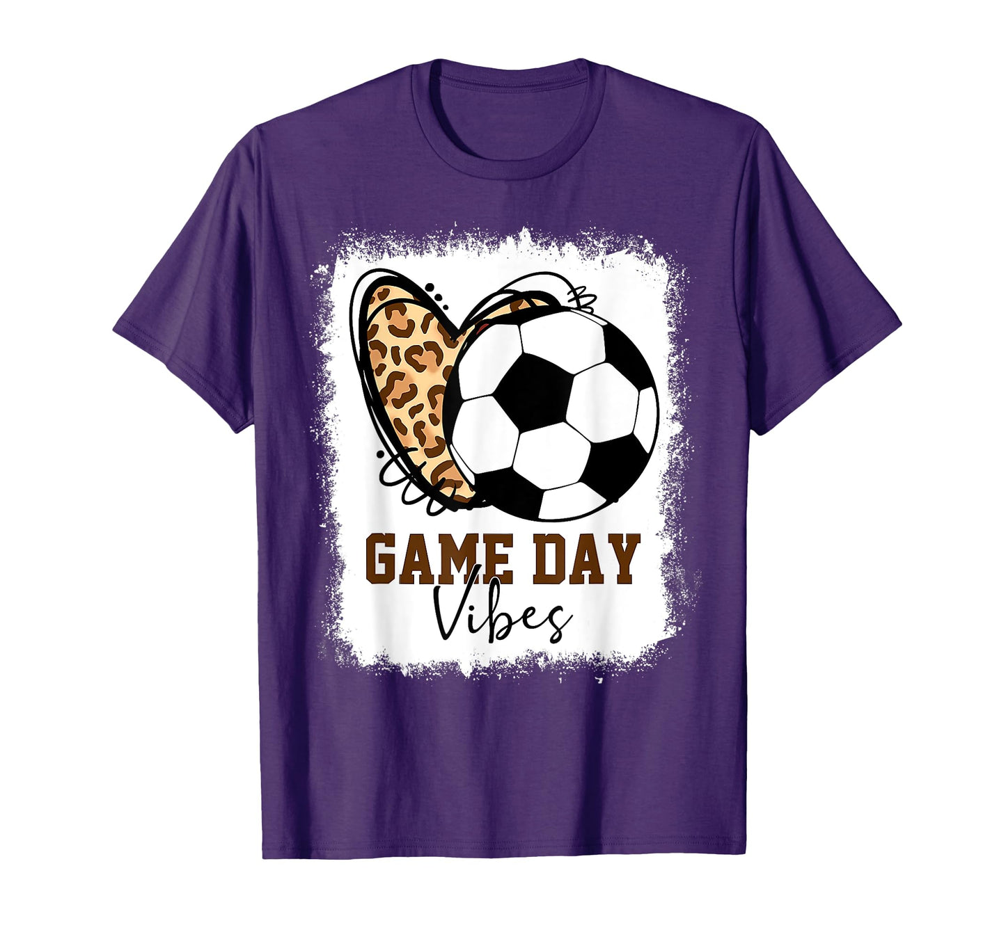 Bleached Soccer Game Day Vibes Soccer Mom Game Day Season T-Shirt
