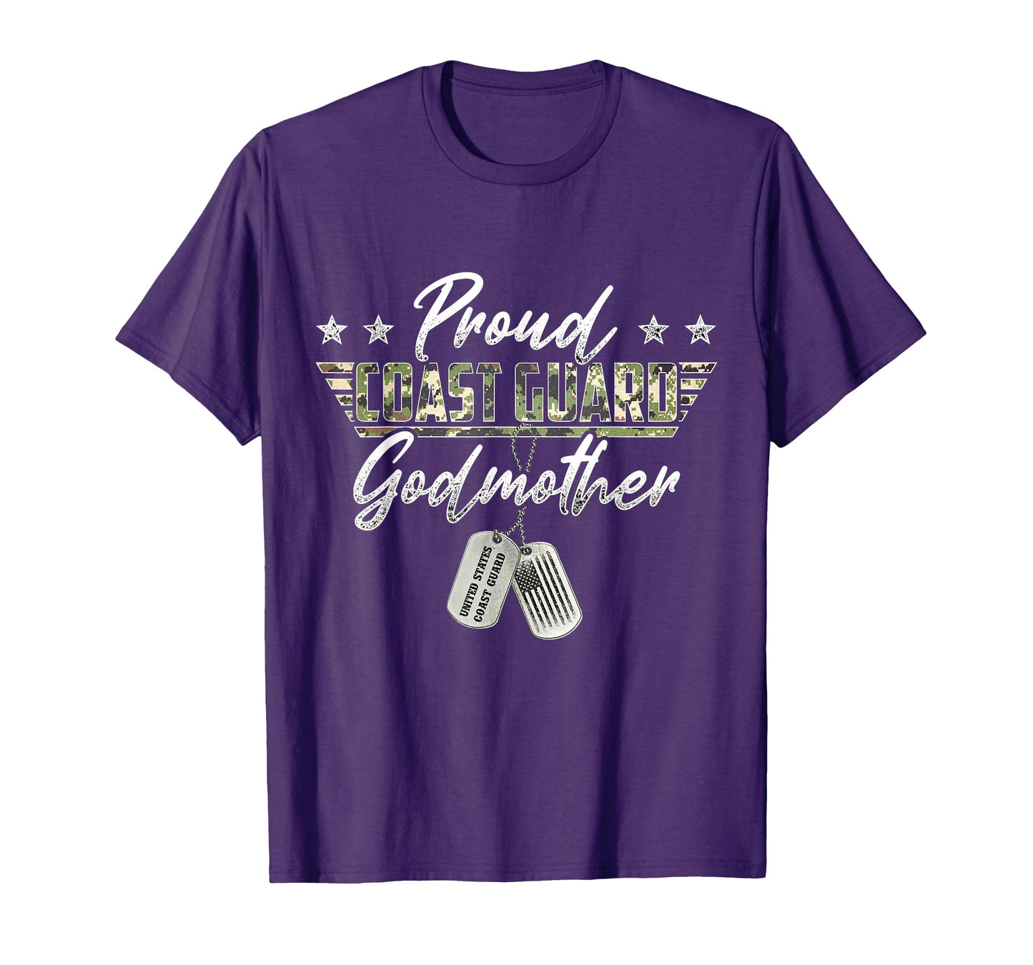 Proud Coast Guard Godmother American Military Gifts T-Shirt