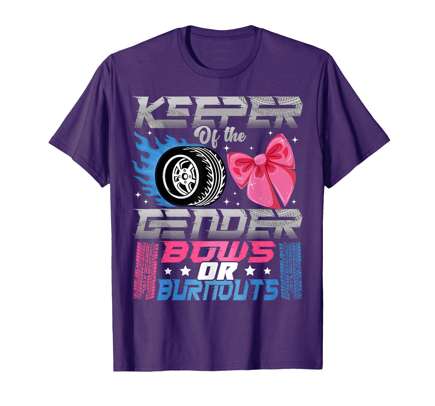 Keeper of The Gender Burnouts Or Bows Gender Reveal Party T-Shirt