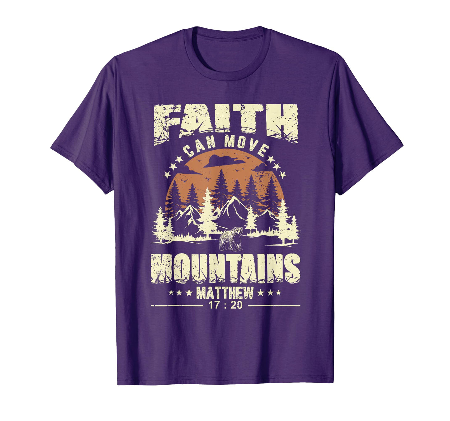 Faith Can Move Mountains Shirt Men Women Kids Christian T-Shirt