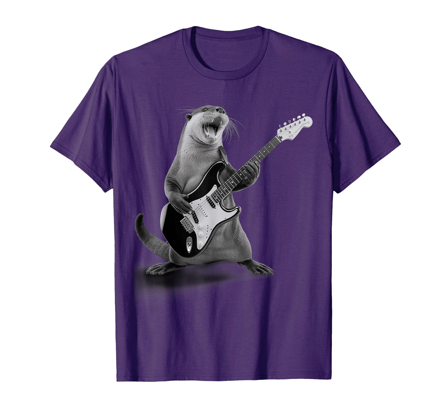Otter Playing Guitar Rock Star Funny Gifts For Men Women Kid T-Shirt