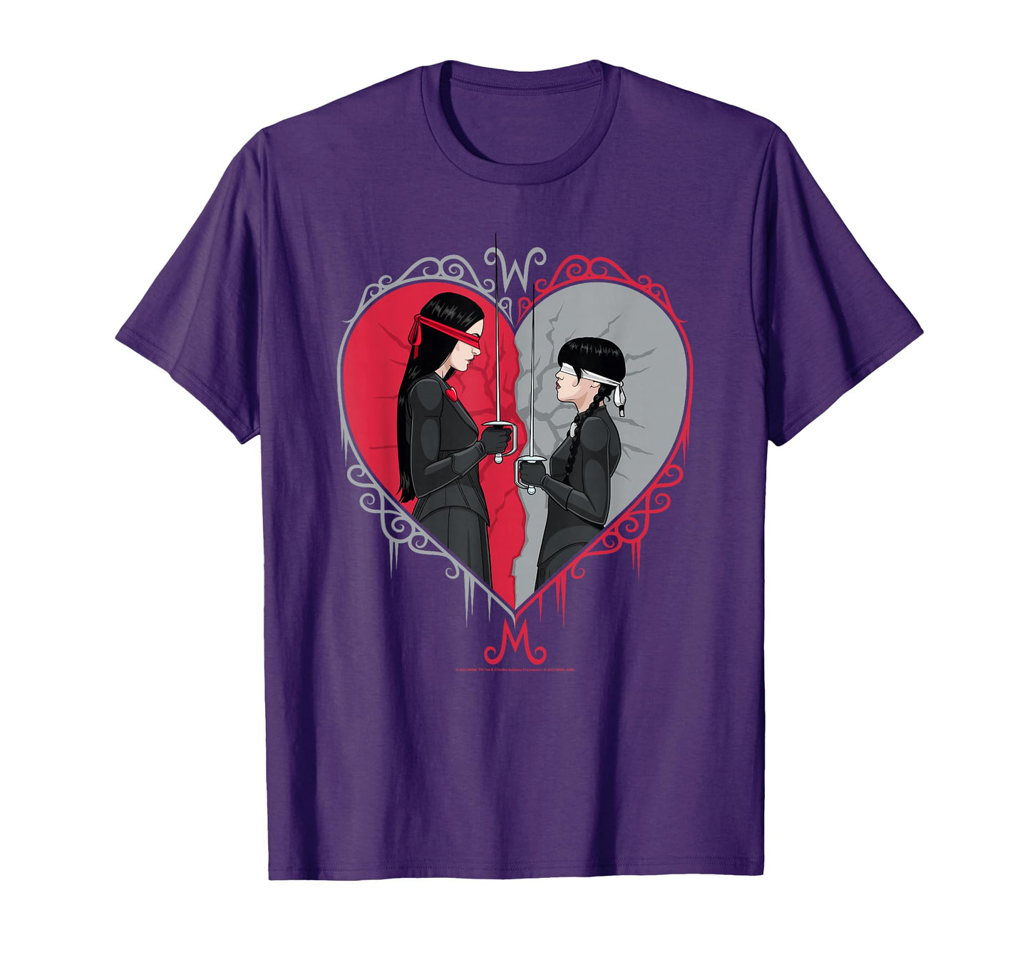 Wednesday Season 2 Morticia VS Wednesday Fencing Match T-Shirt