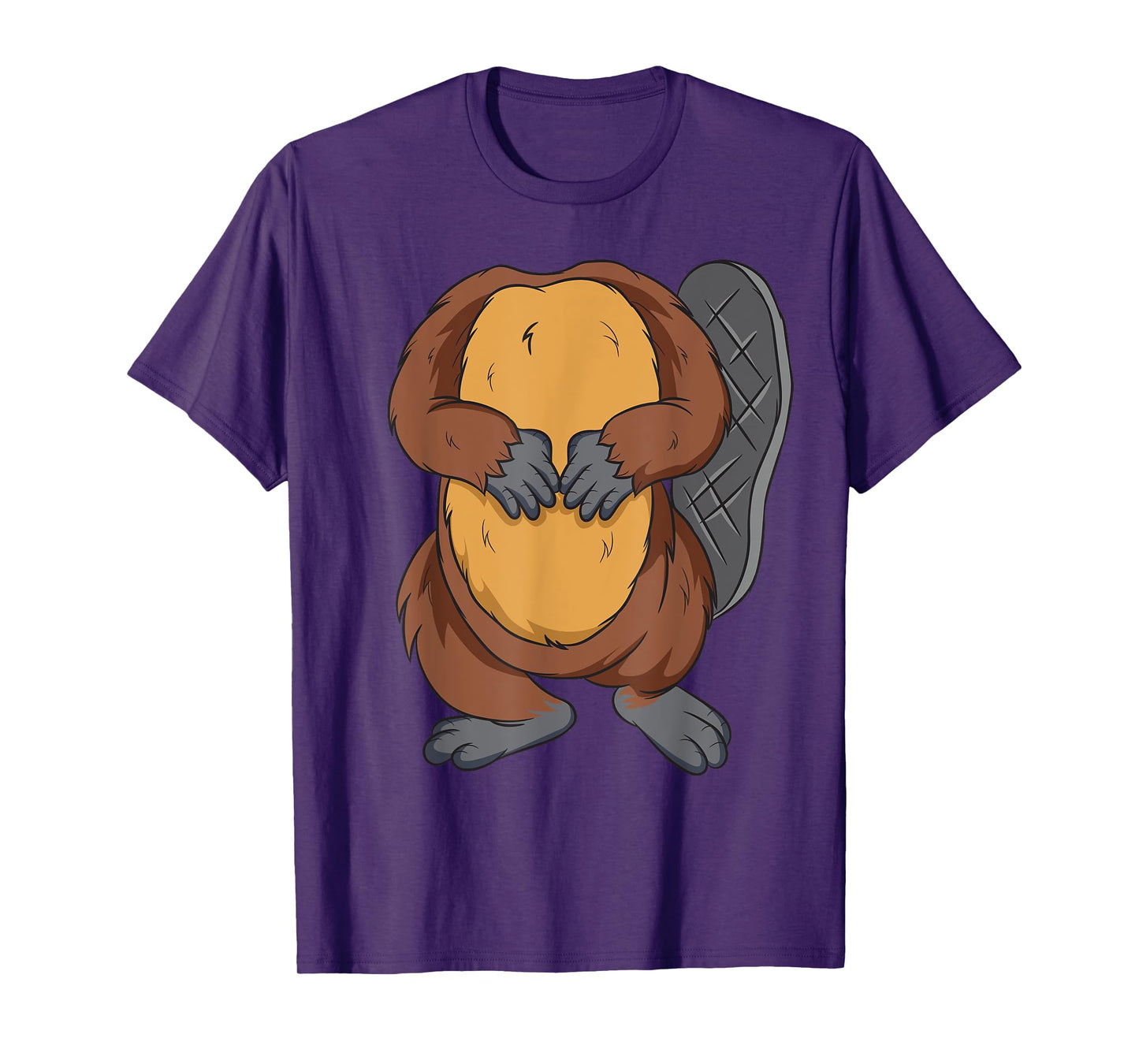 Funny Beaver Body Headless Halloween Easy Costume Outfit T-Shirt