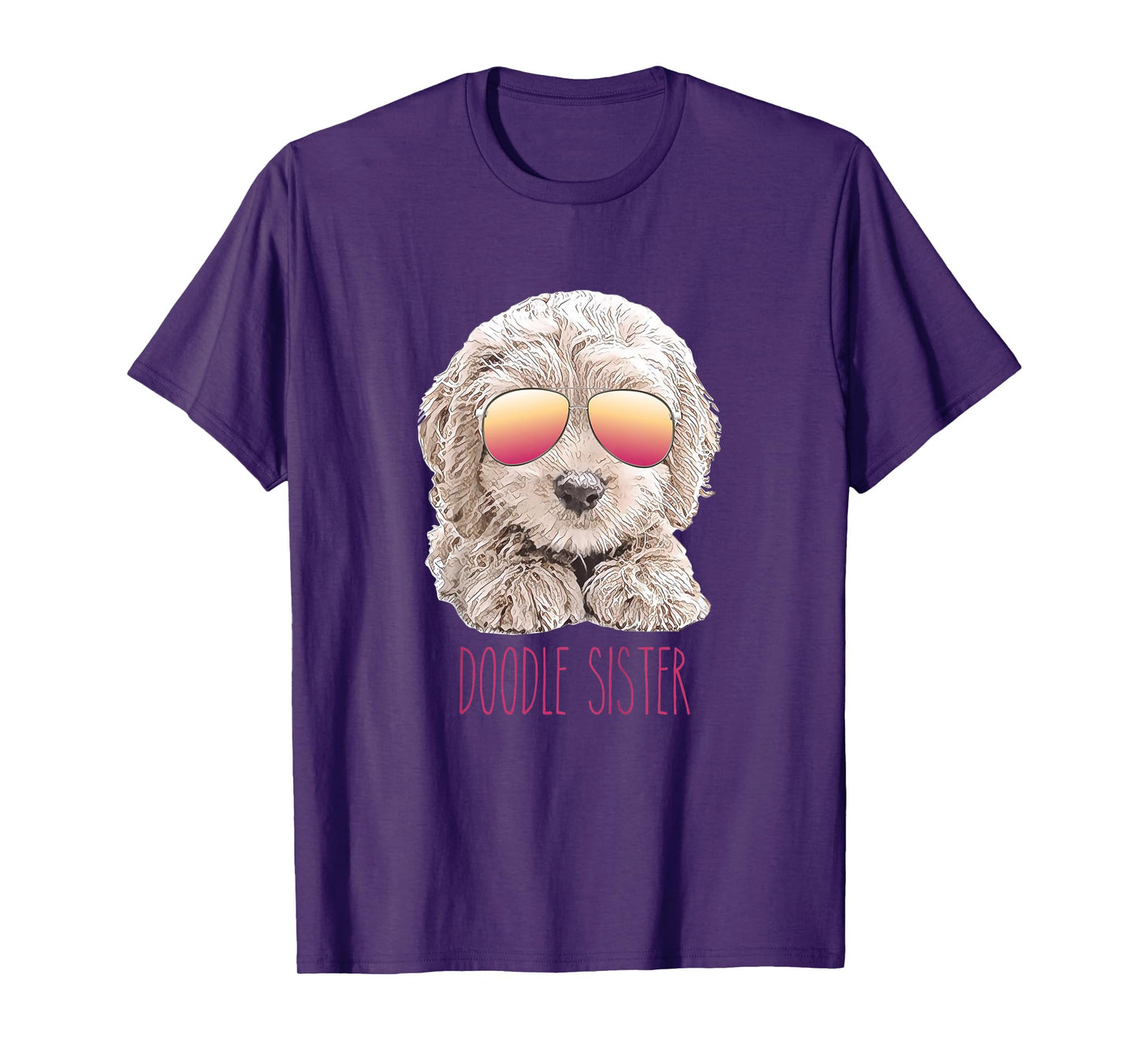 Kids Girls Doodle Sister, Valentine's Day Gift for Girl, Cute Dog T-Shirt