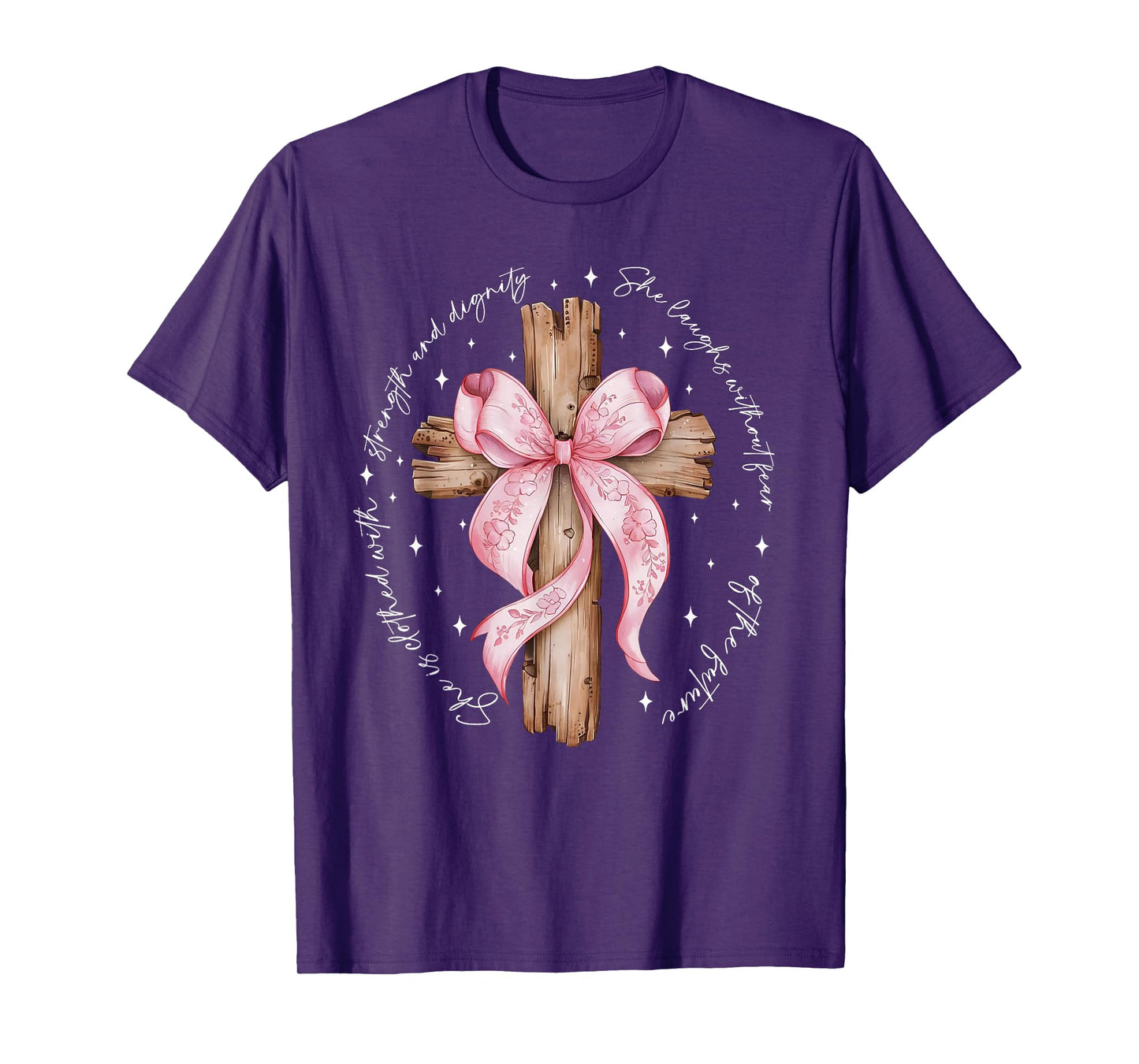 Coquette Bow Christian Jesus Autumn Fall Leaves Thanksgiving T-Shirt
