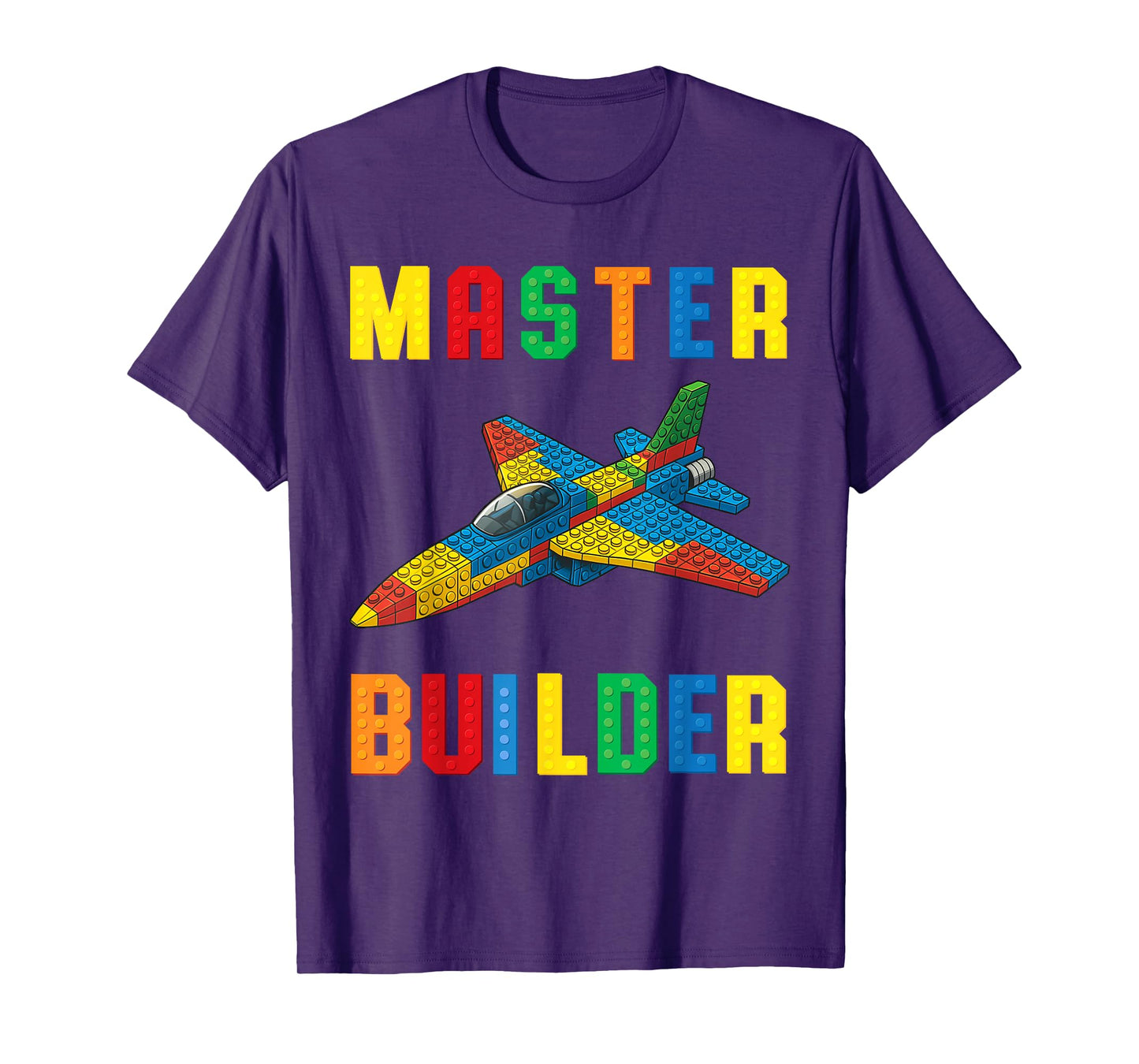 Funny Family Master Builder Building Bricks Blocks Kids Boys T-Shirt