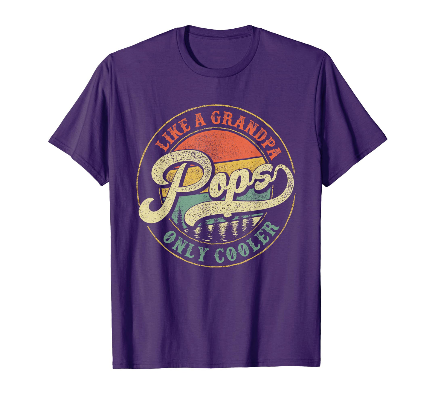 Pops Like a Grandpa Only Cooler Retro Gift Pops Dad Grandpa T-Shirt