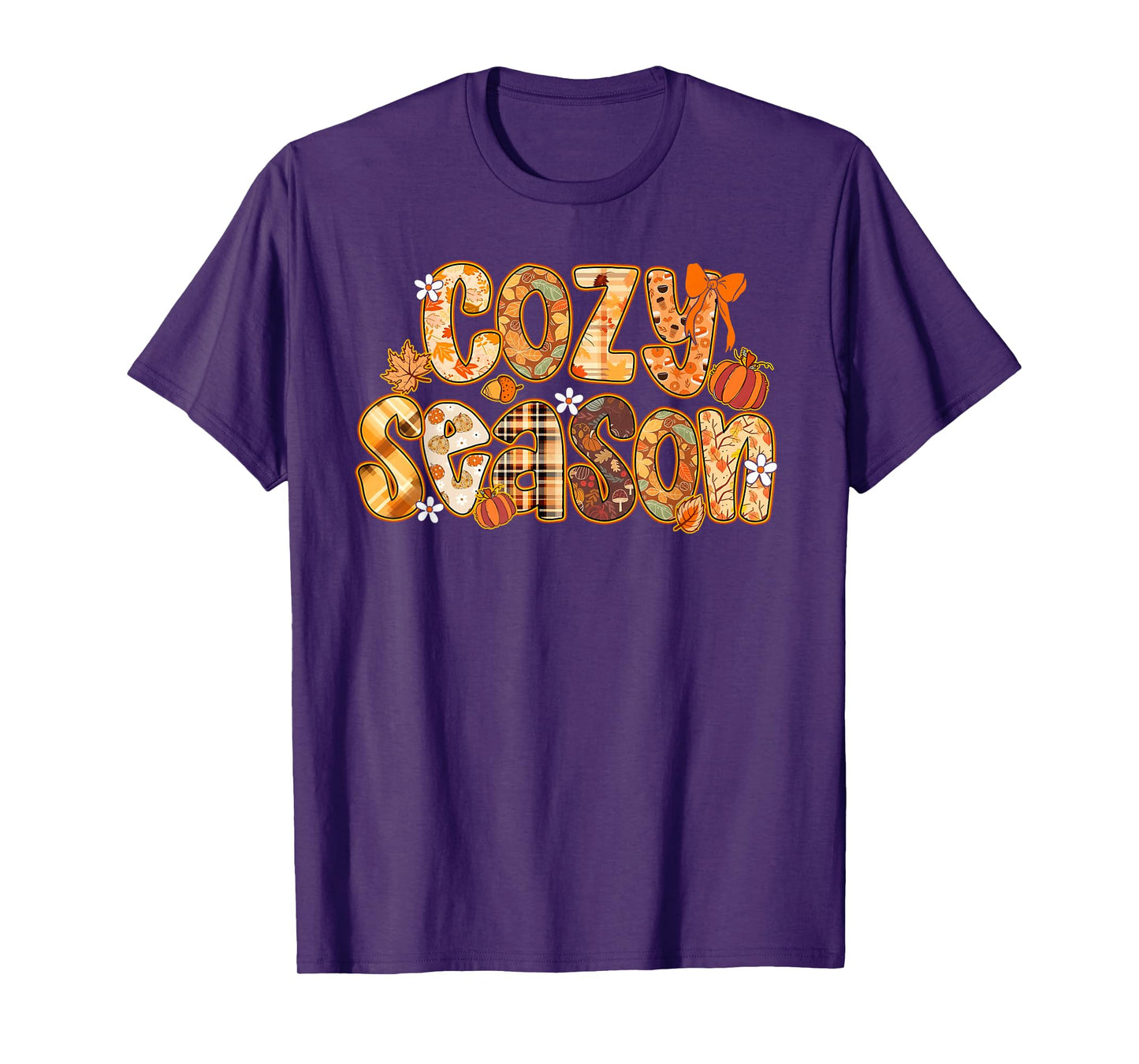 Cozy Season Autumn Fall Vibes Halloween Thanksgiving Pumpkin T-Shirt