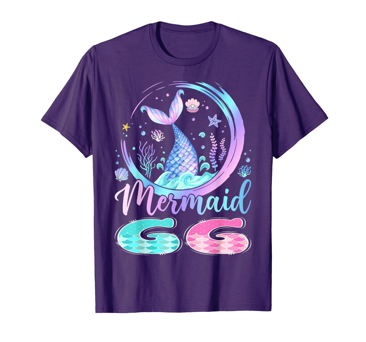 Mermaid GG Of The Birthday Girl Family Matching T-Shirt
