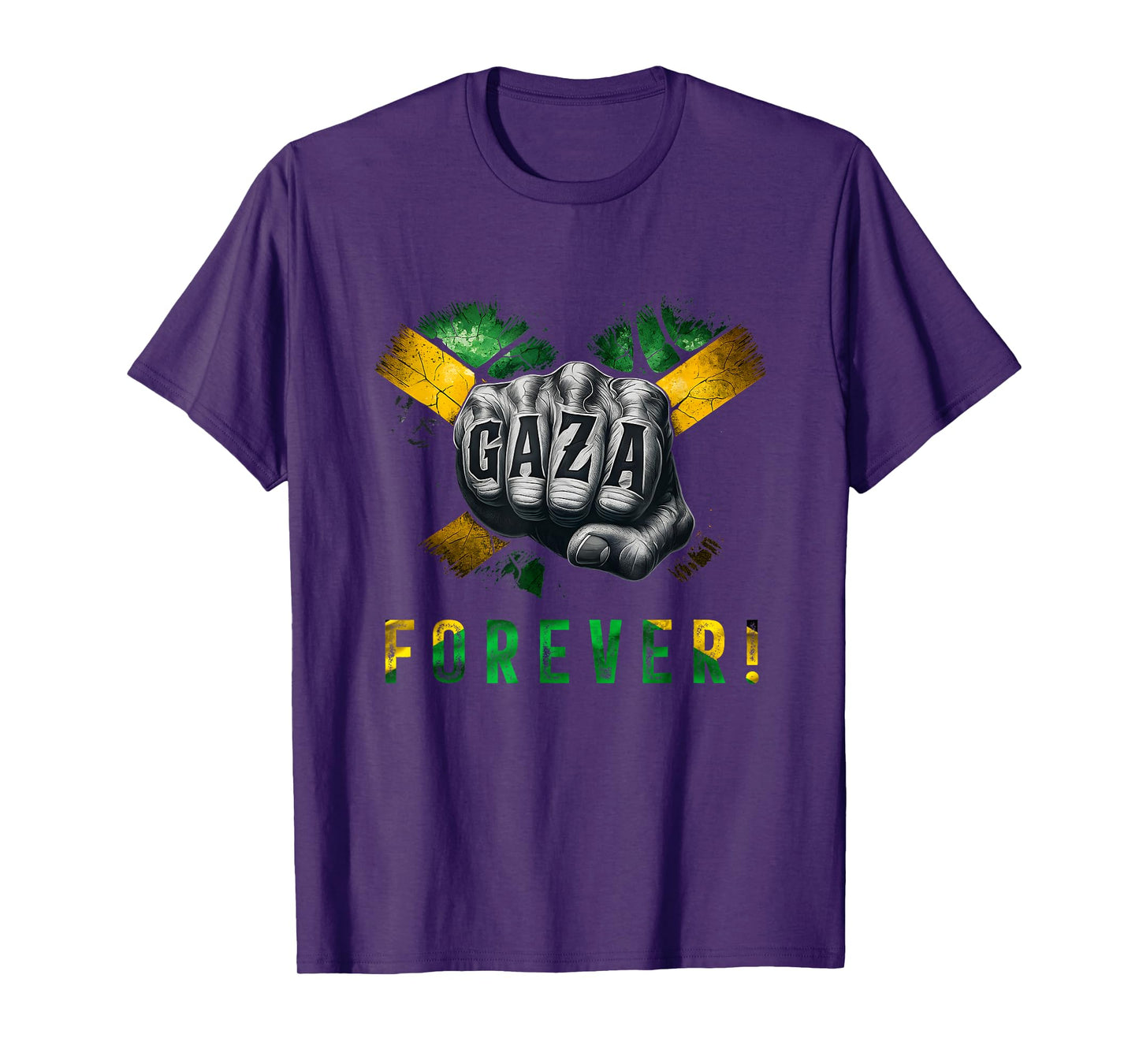 Gaza Forever Jamaican Flag Dancehall Vybz Fans Men, Women's T-Shirt