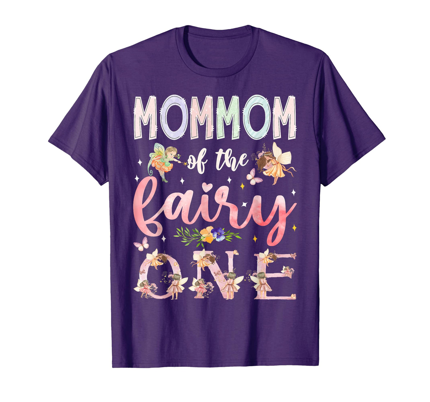 MomMom Of The Fairy One 1St Birthday Girl Family Matching T-Shirt