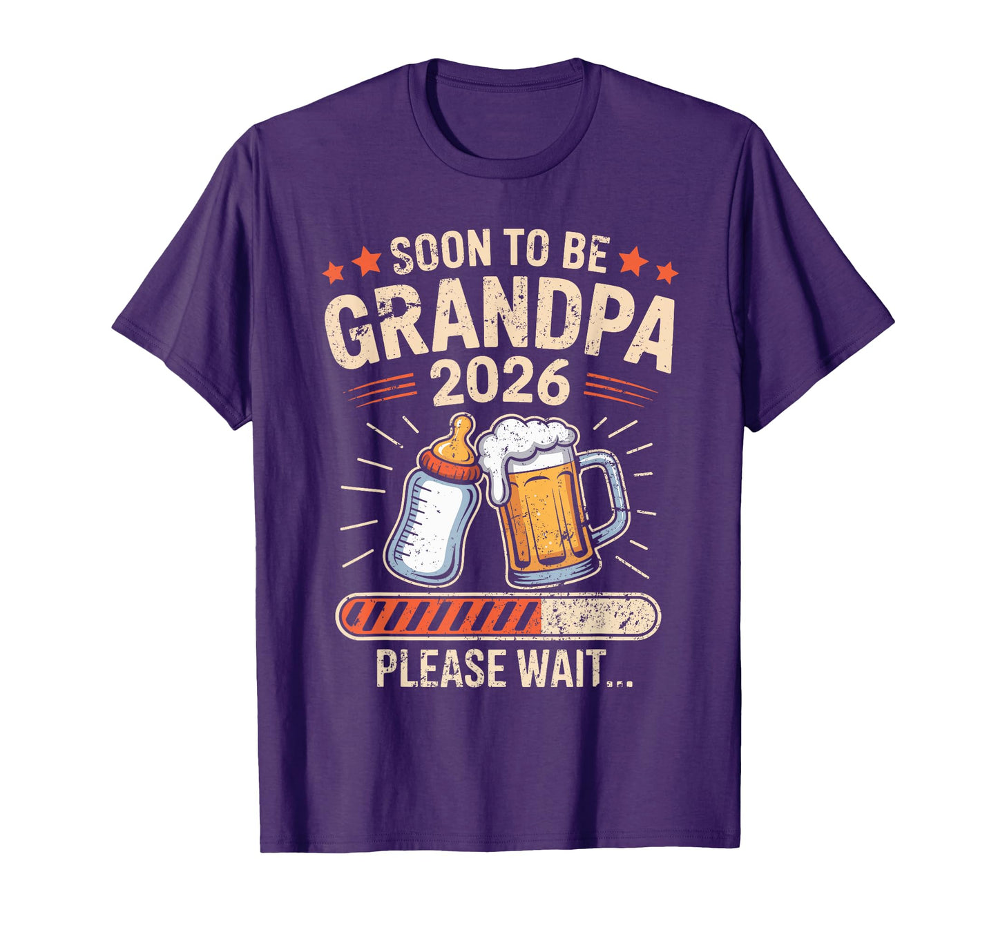 Mens Soon to Be Grandpa Est 2026 Baby Announcement T-Shirt