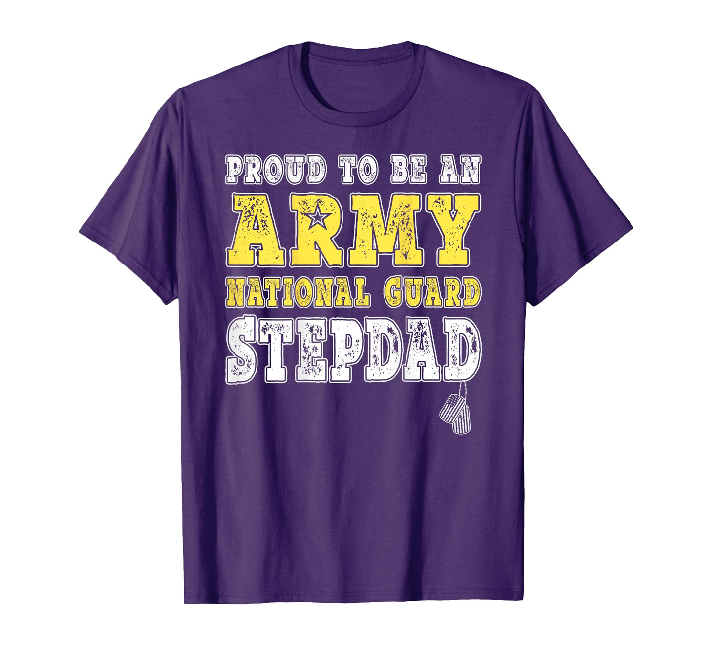 Mens Proud To Be An Army National Guard Stepdad Military Step-Dad T-Shirt