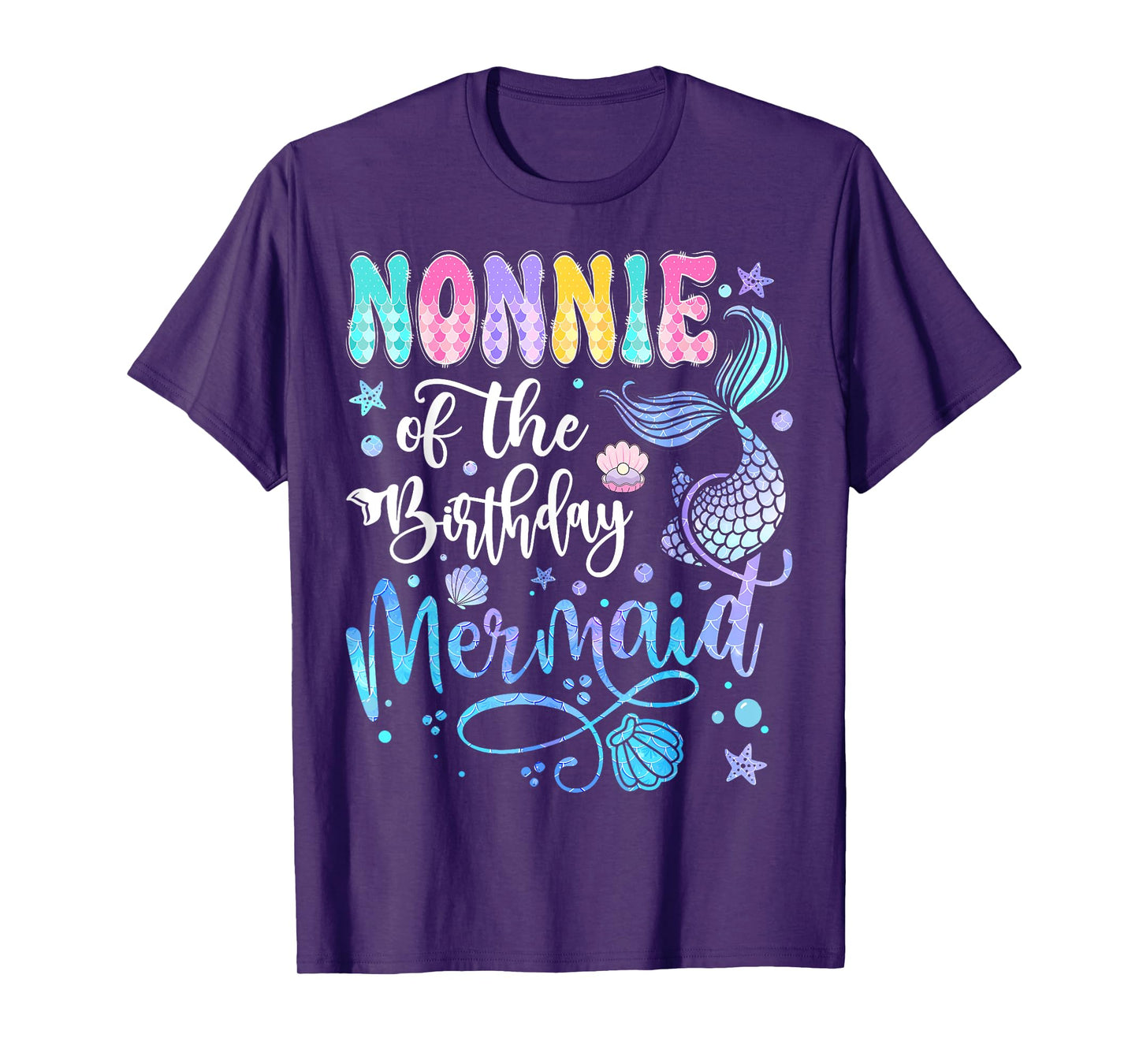 Nonnie Of The Birthday Mermaid Bday Girl Party T-Shirt