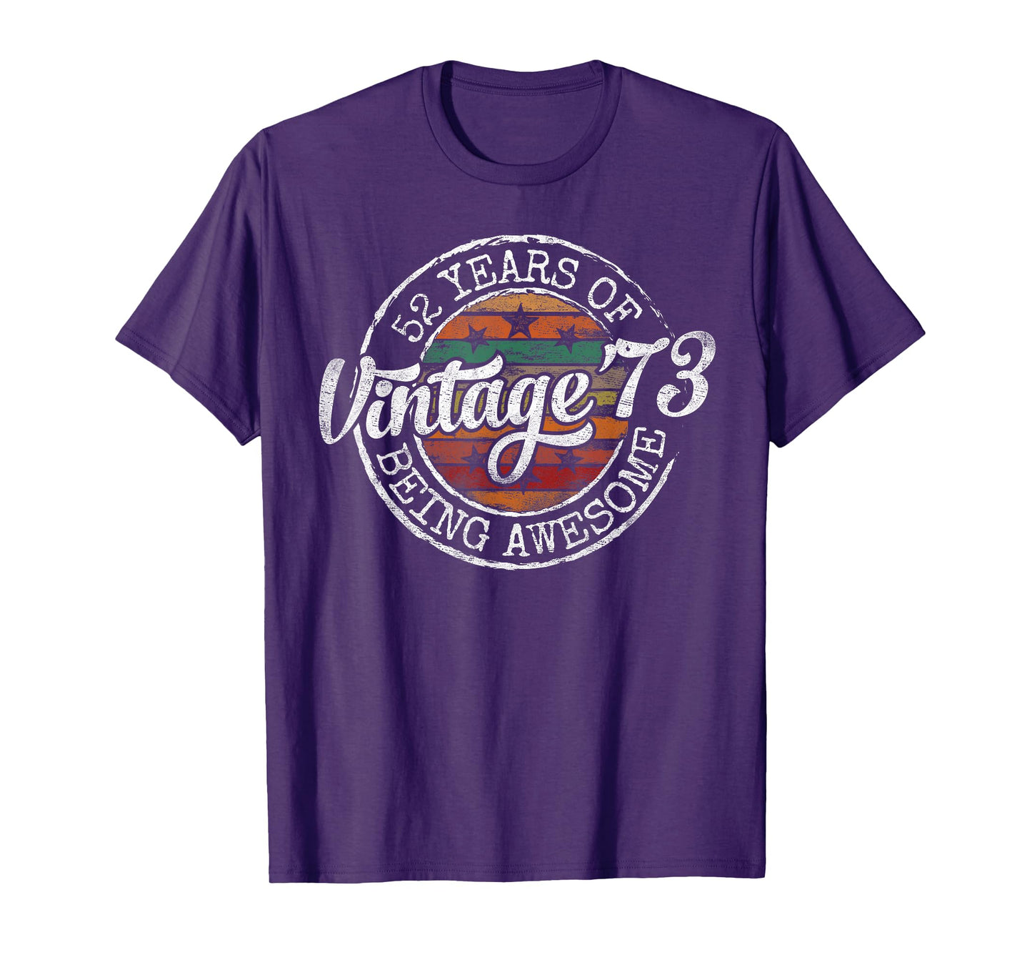 Vintage 1973 Bday Stamp 52nd Birthday Gifts 52 Year Old T-Shirt