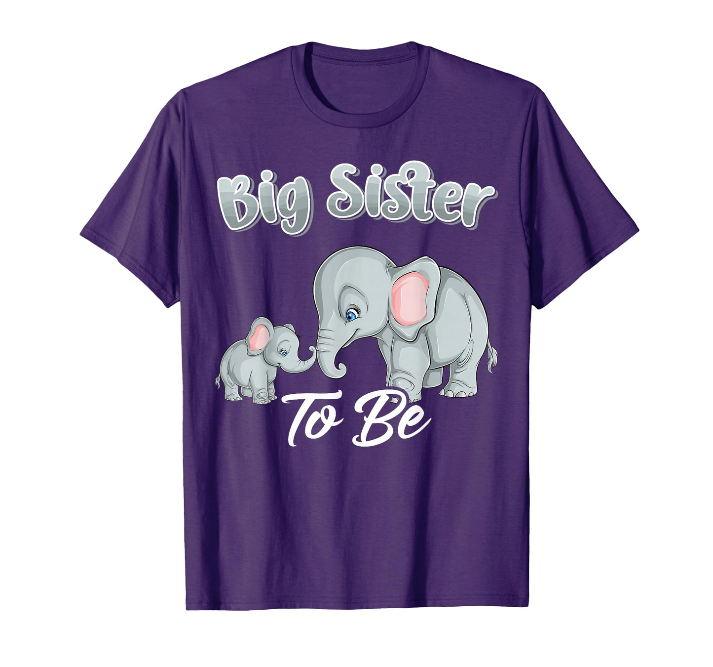 Soon Big Sister To Be Elephants Baby Shower Gender Reveal T-Shirt
