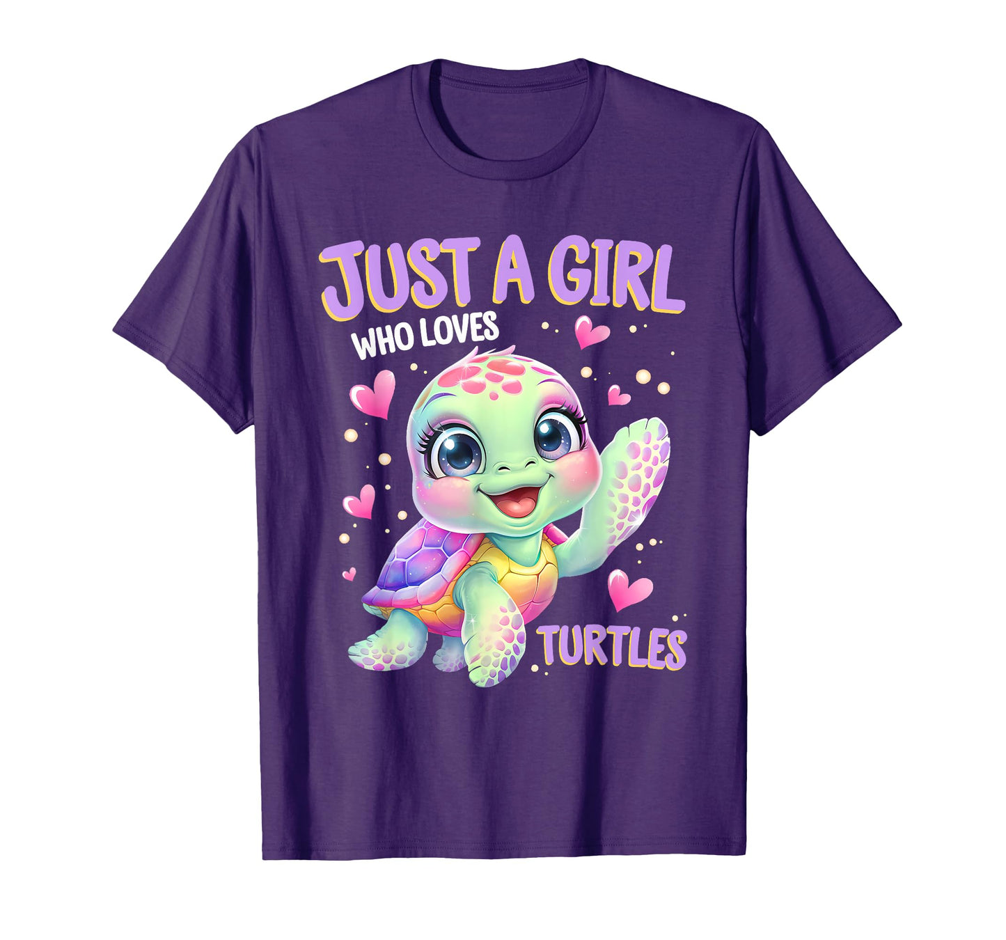 Sea Reptile Turtle Lovers Just A Girl Who Loves Turtles Kids T-Shirt