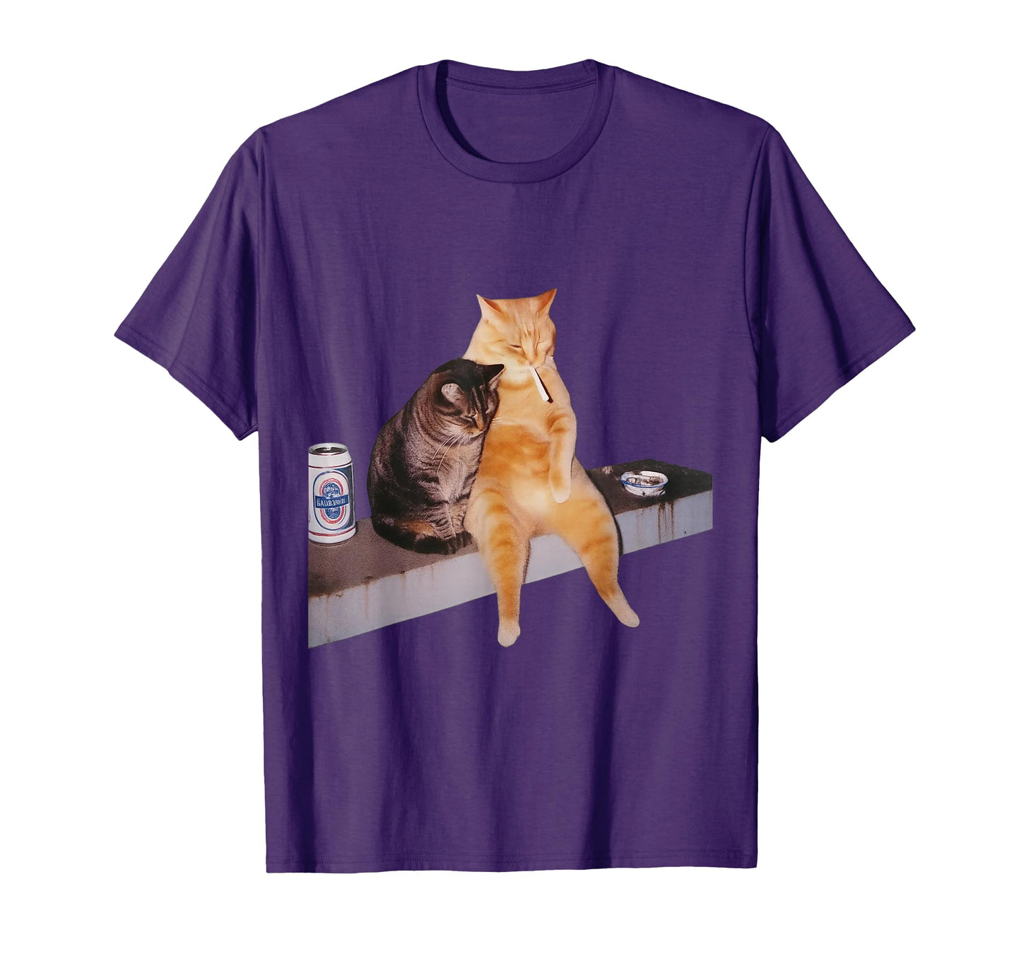 Cat Meme Cat Smoking Cigarette T-Shirt