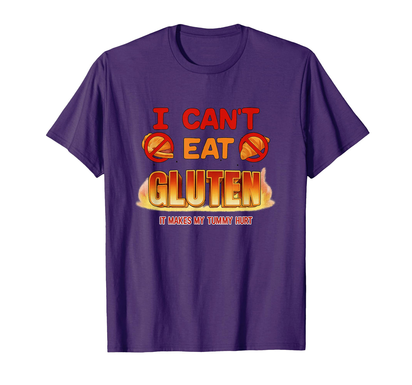 I Can't Eat Gluten Funny Unhinged Gen Z Meme Y2K Satire Gag T-Shirt