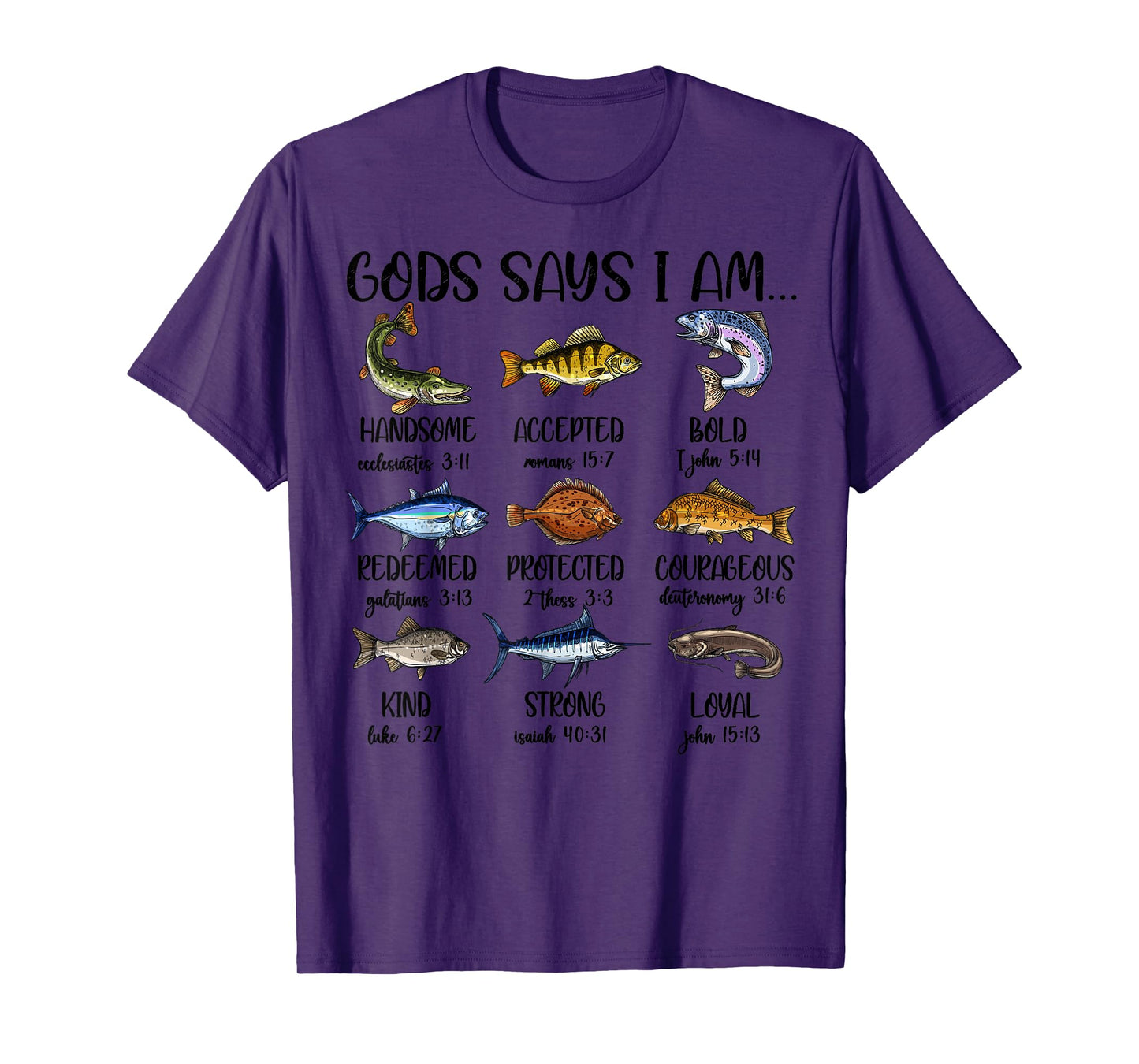 Christian God Says I Am Fishing Toddler Boy Kids Men Jesus T-Shirt