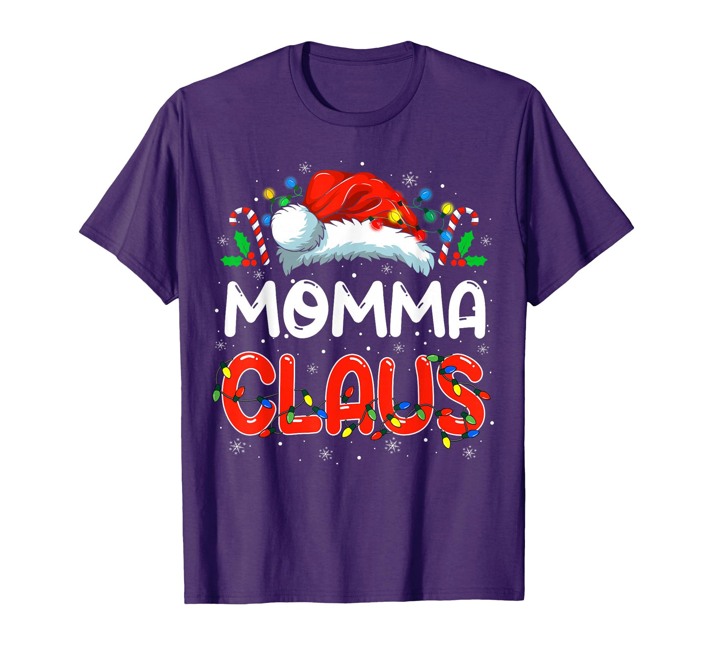 Momma Claus Christmas Family Matching Pajamas Funny Xmas T-Shirt