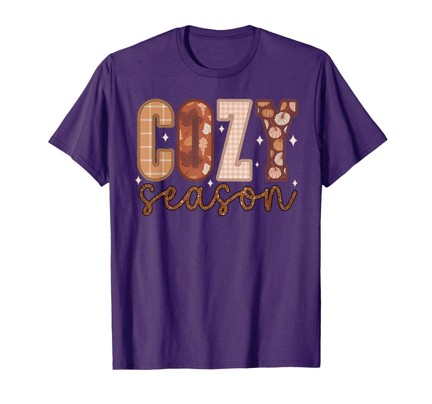 Cozy Season Pumpkin Autumn Fall Y'all Leaves Thanksgiving T-Shirt