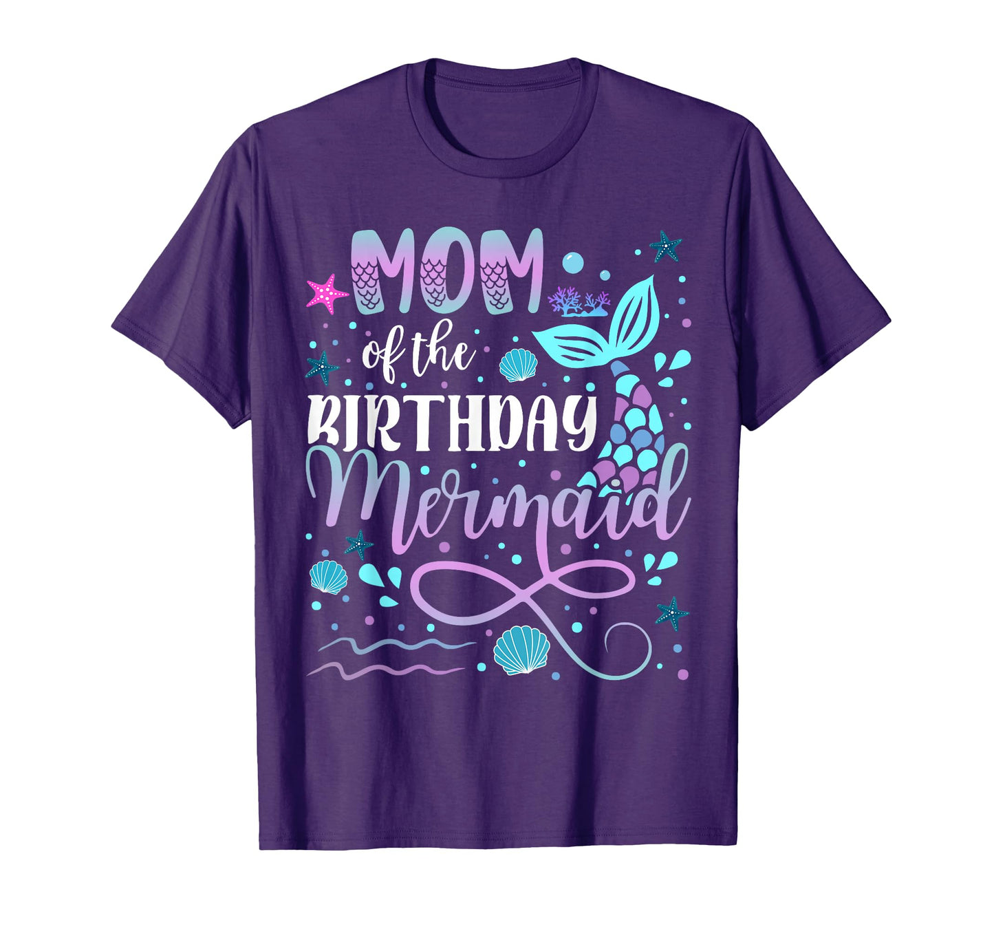 Mom And Dad Of The Birthday Mermaid Matching Family Tshirt T-Shirt
