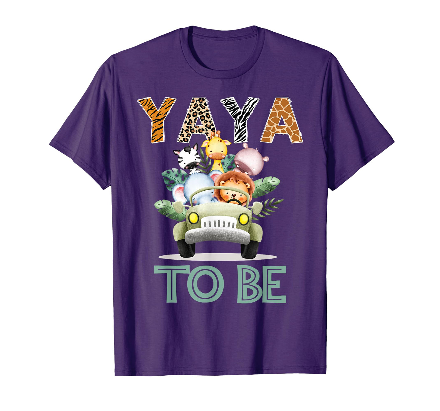 Soon To Be Yaya Jungle Animal Safari Gender Reveal T-Shirt