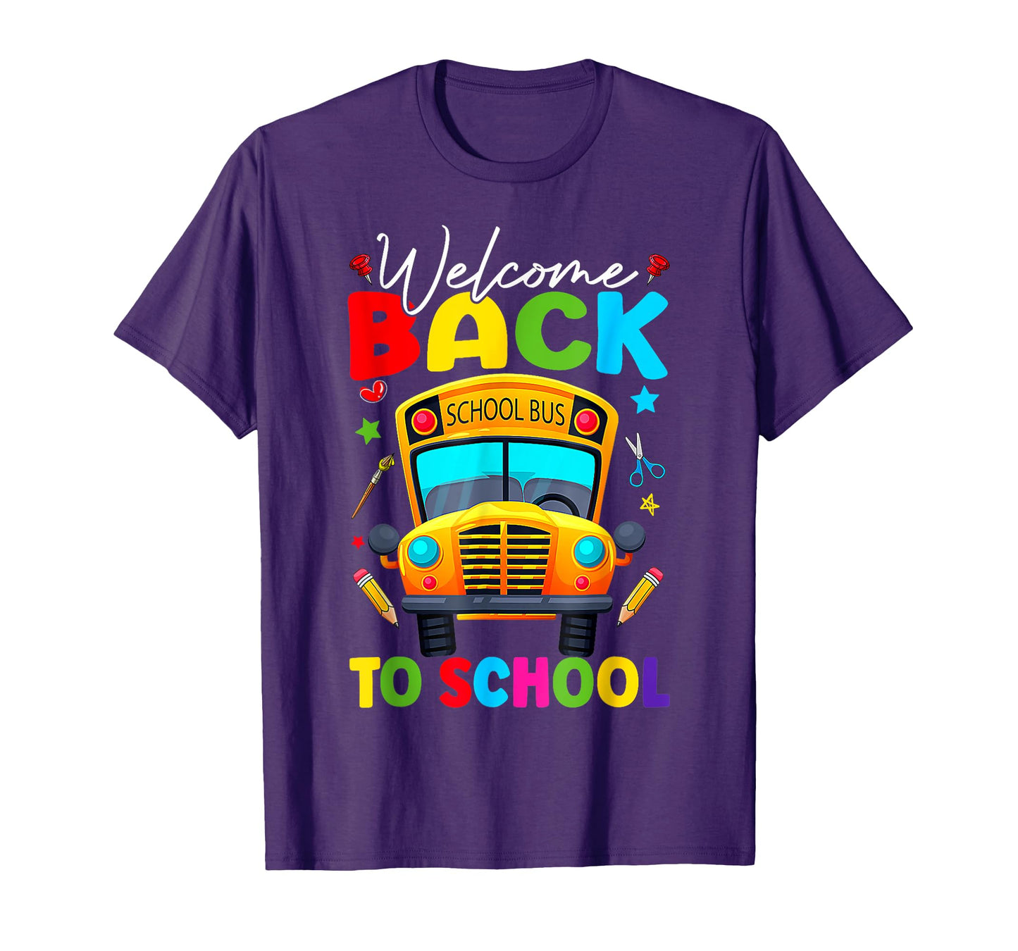 Welcome Back To School Bus Happy First Day Of School Student T-Shirt