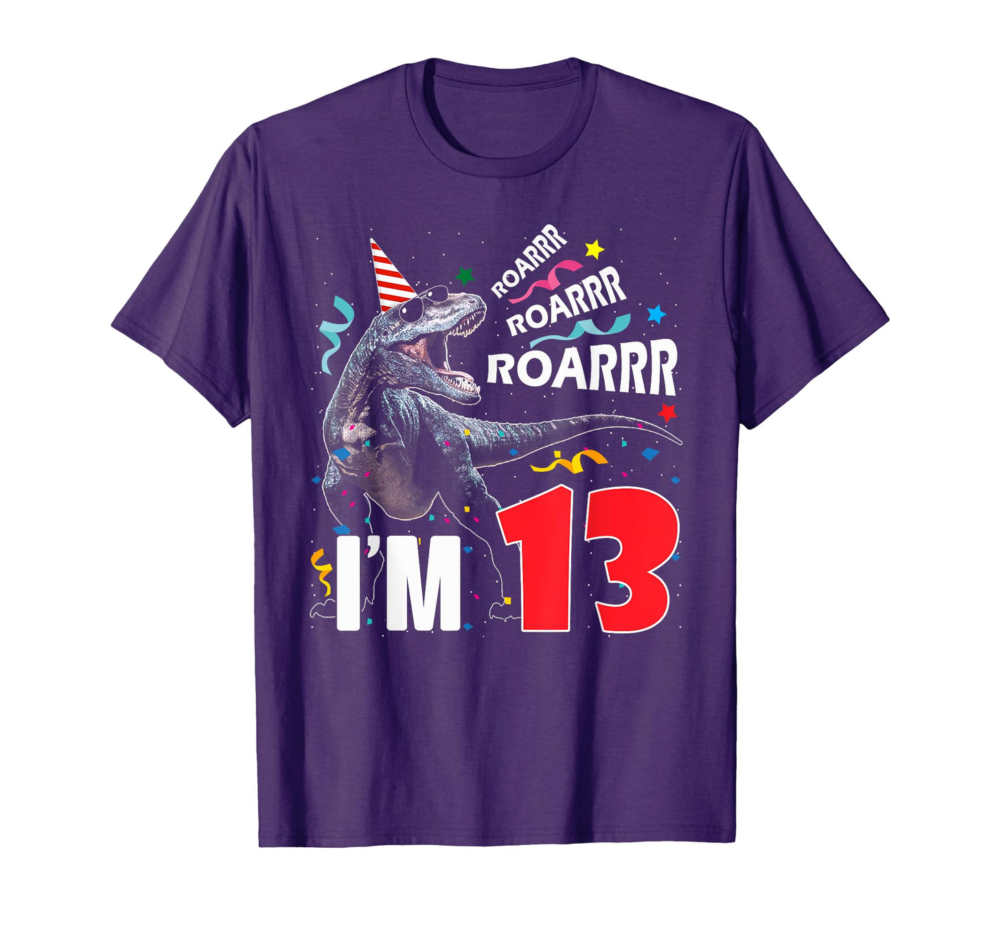 I'm 13 13th Birthday Official Teenager Dinosaur 13 Years Old T-Shirt